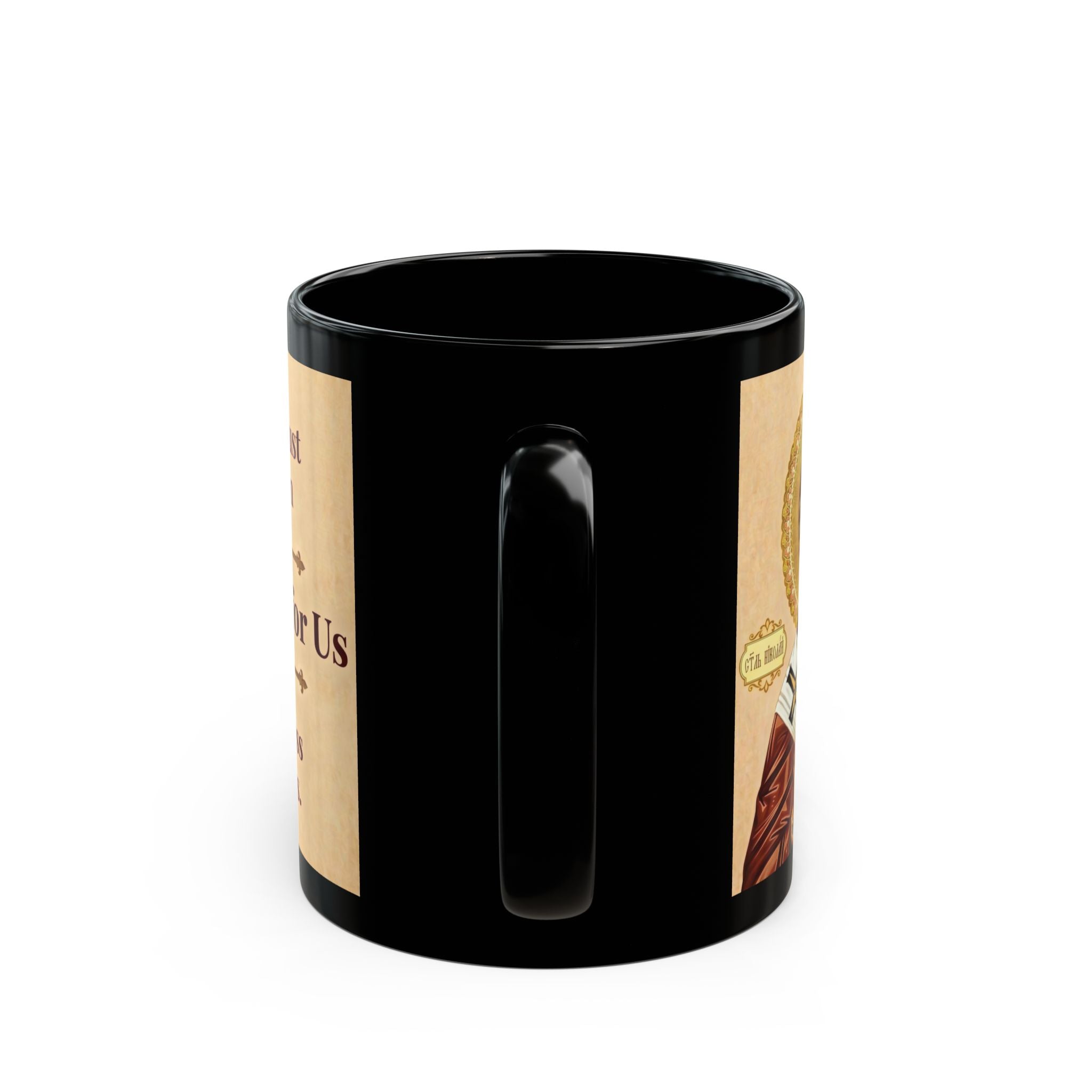 Saint Nicholas Orthodox Christian Black Coffee Mug — Christian Coffee Mug