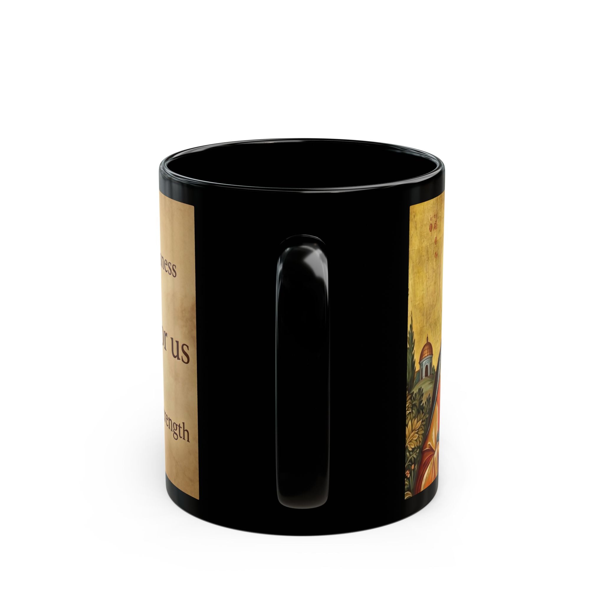 Saint Simon the Zealot Orthodox Christian Black Coffee Mug — Orthodox Faith Gift