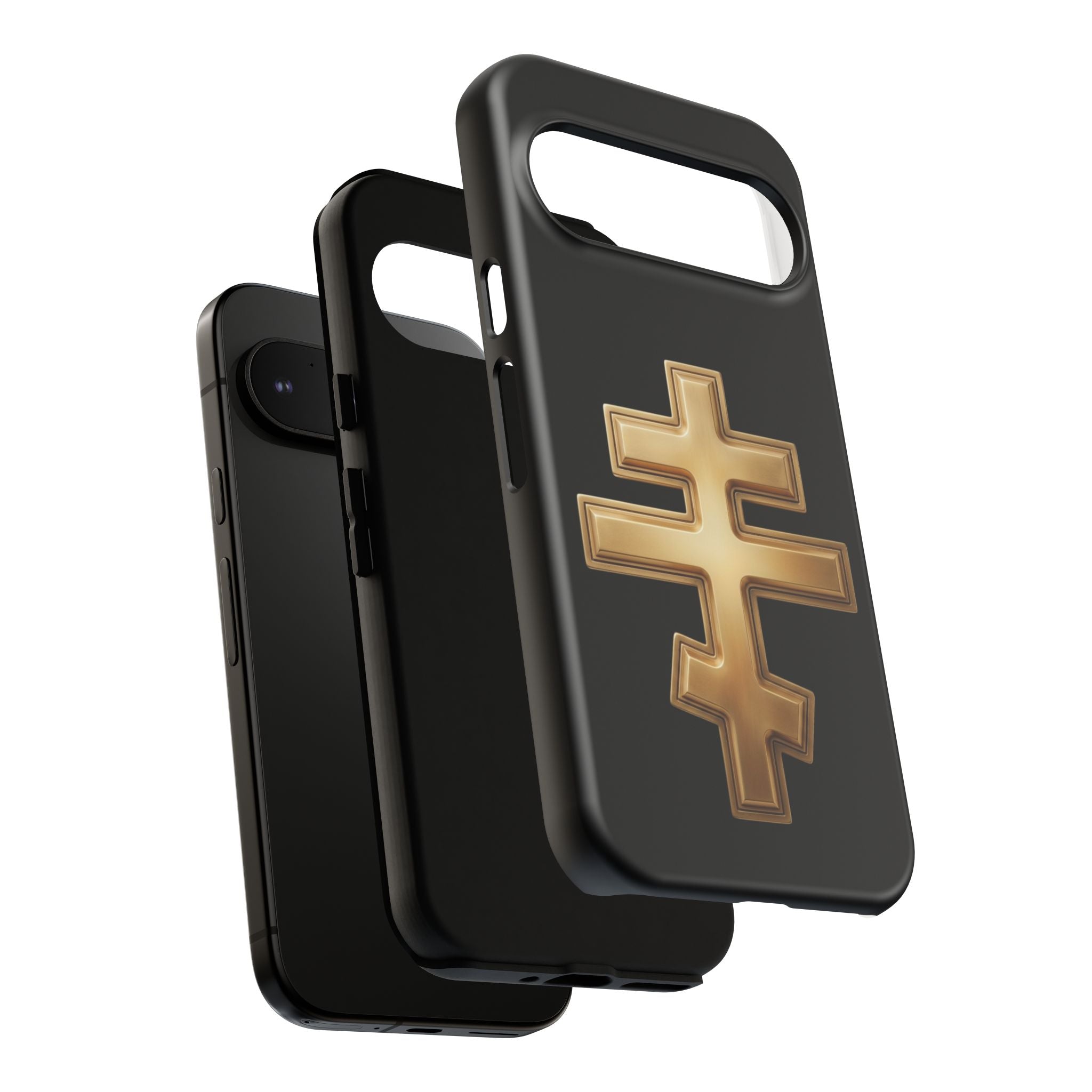 Classic gold classic Orthodox cross design on a matte phone case — additional view 8