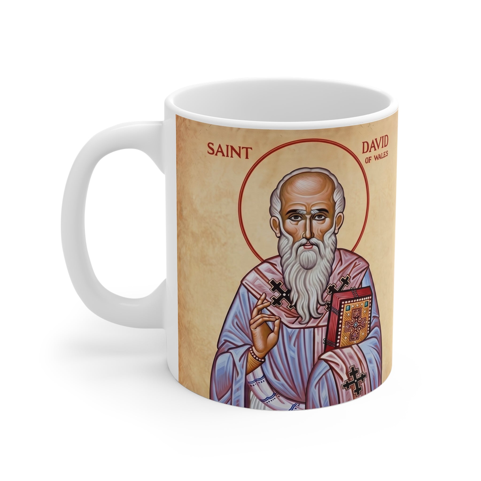 Saint David of Wales White Coffee Mug