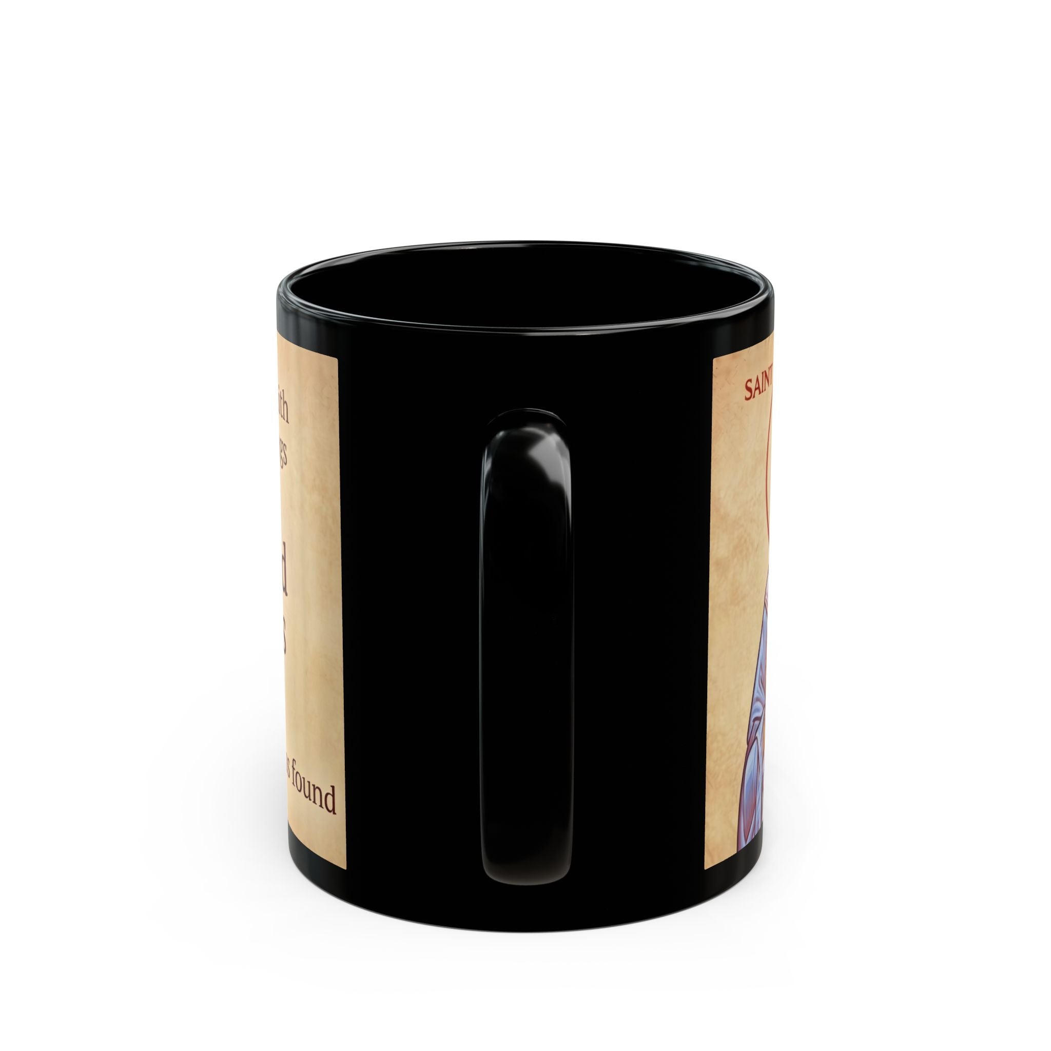 Saint David of Wales Black Coffee Mug