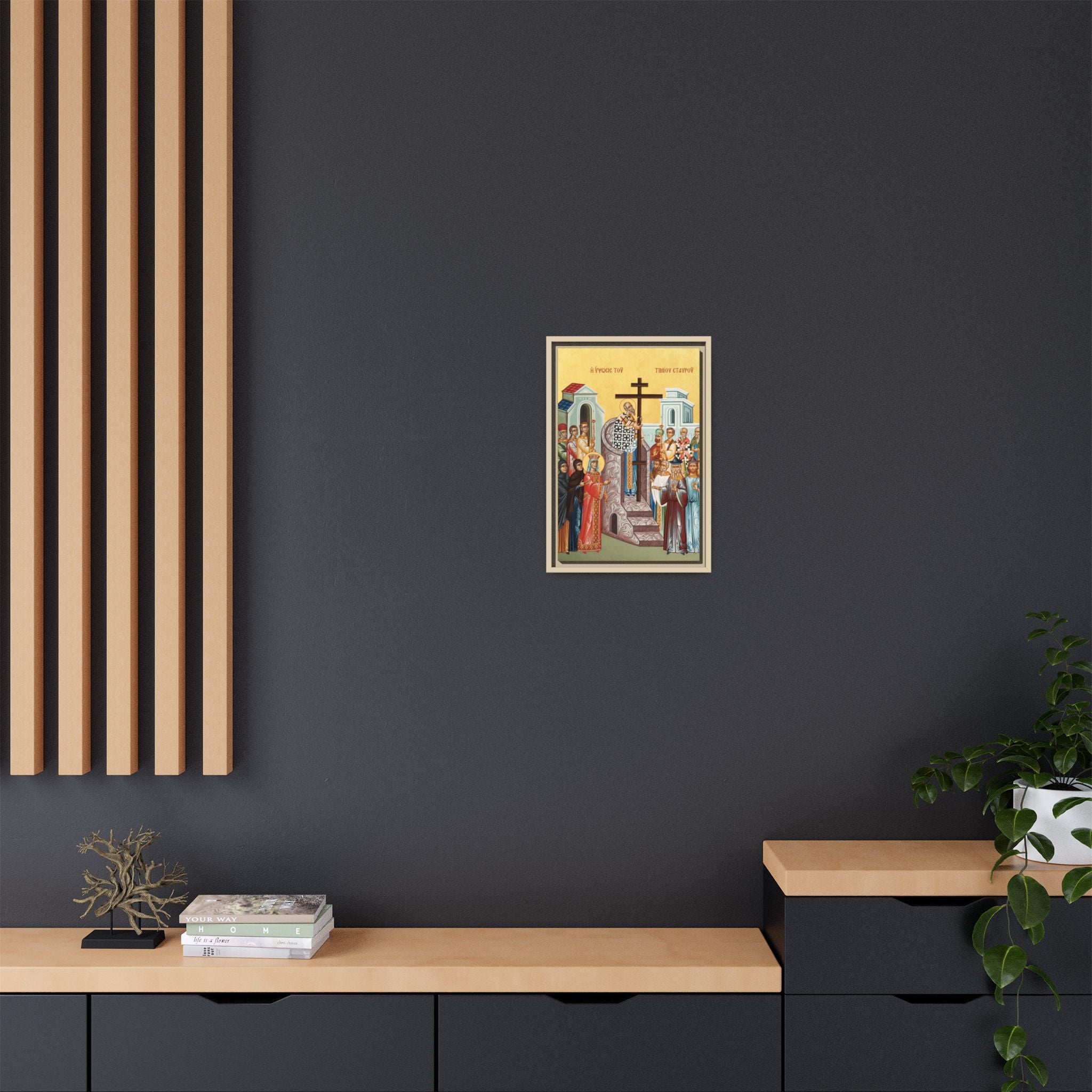 Exaltation of the Holy Cross Framed Canvas Icon