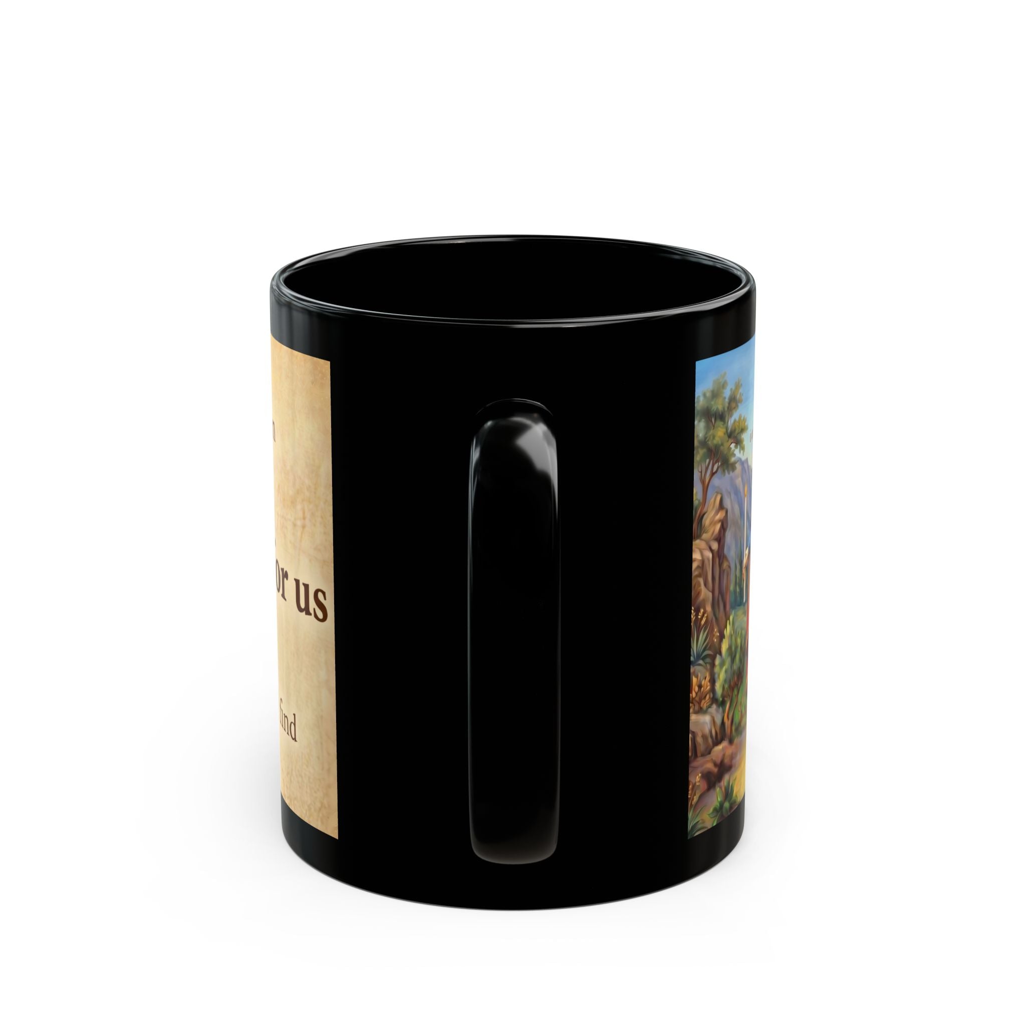 Saint Fanourios Orthodox Christian Black Coffee Mug — Orthodox Faith Gift