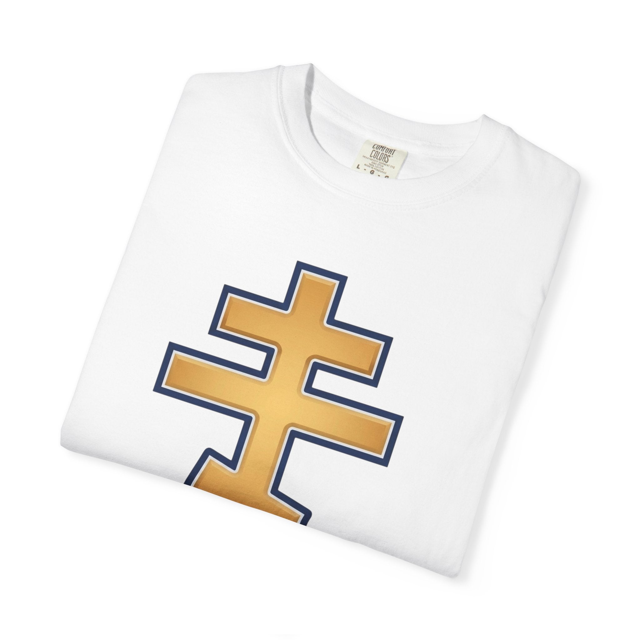 Cypriot Orthodox Cross design on a heavyweight garment-dyed t-shirt
