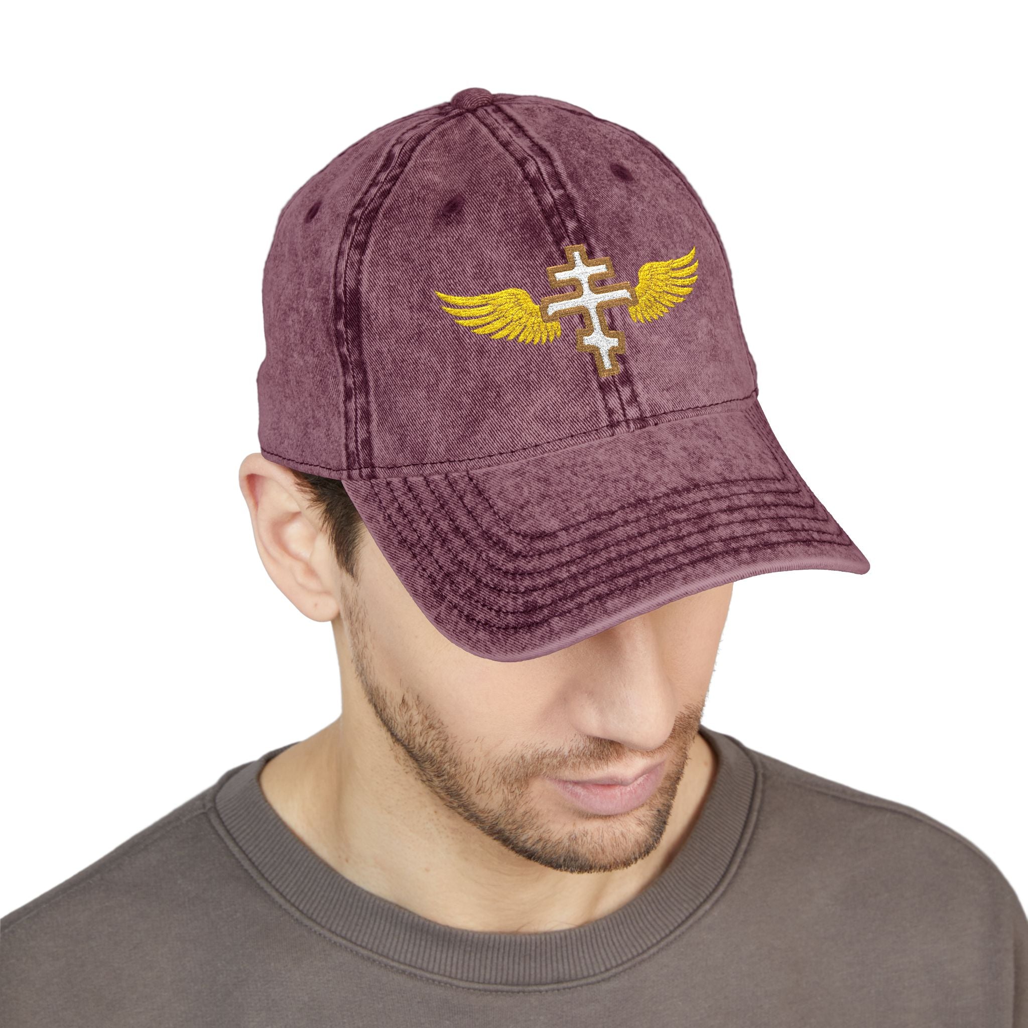 White Orthodox Vintage Embroidered Cap