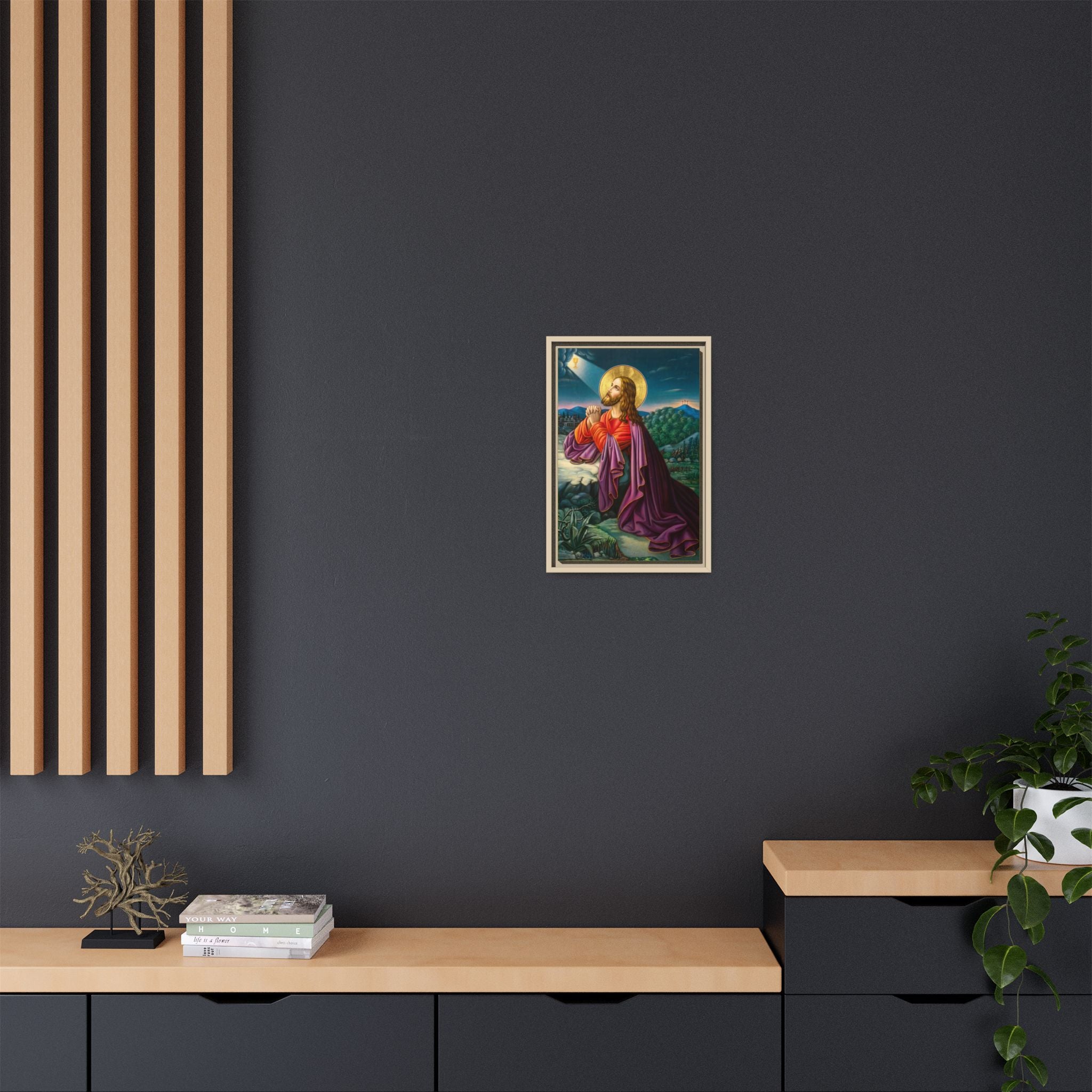 Jesus Christ Prayer Framed Canvas Icon