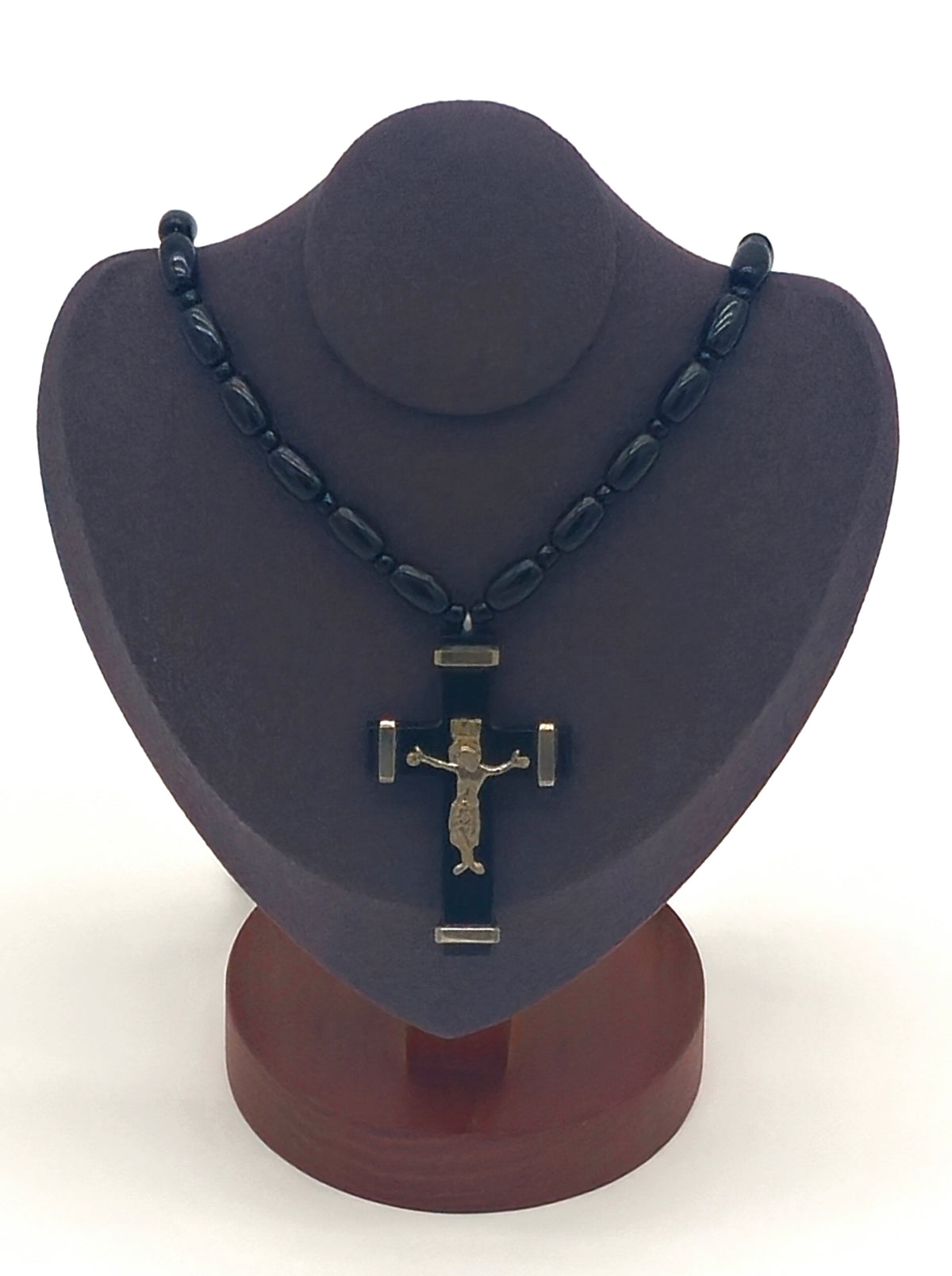 Black Gold Cross Necklace — Orthodox Monastic Collection, image 1 of 3