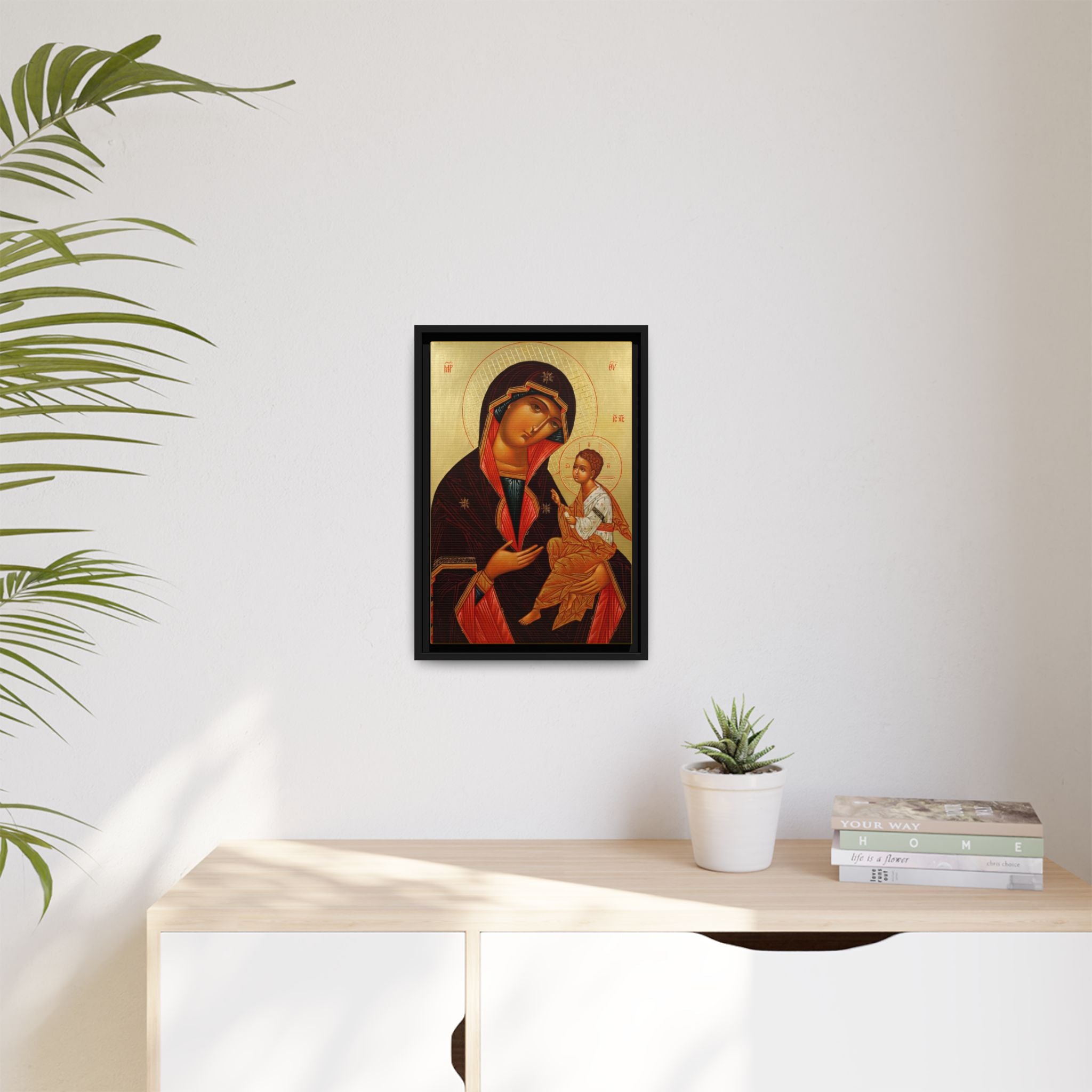 Theotokos of Tikhvin Framed Canvas Icon
