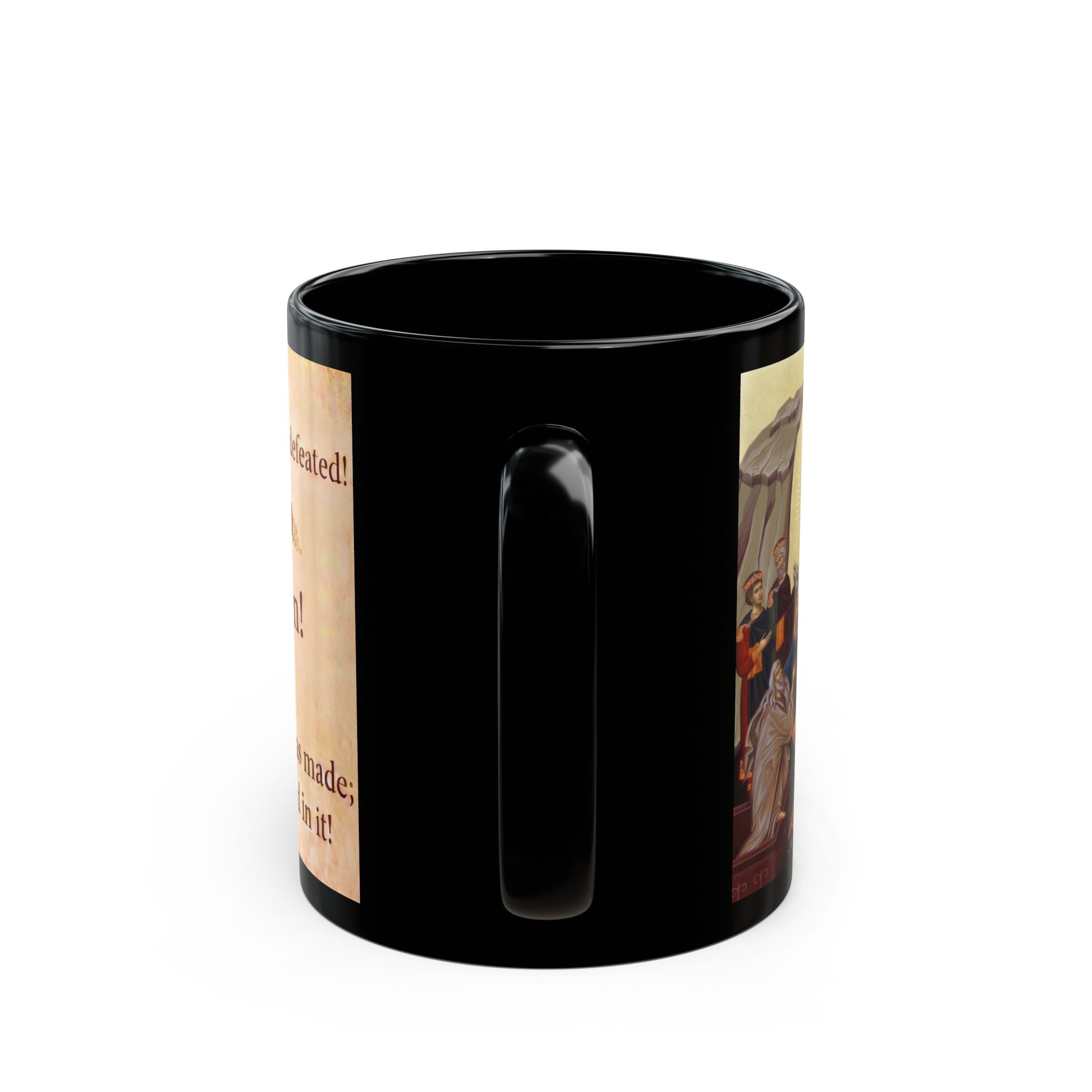 Holy Pascha Orthodox Christian Black Coffee Mug — Orthodox Faith Gift
