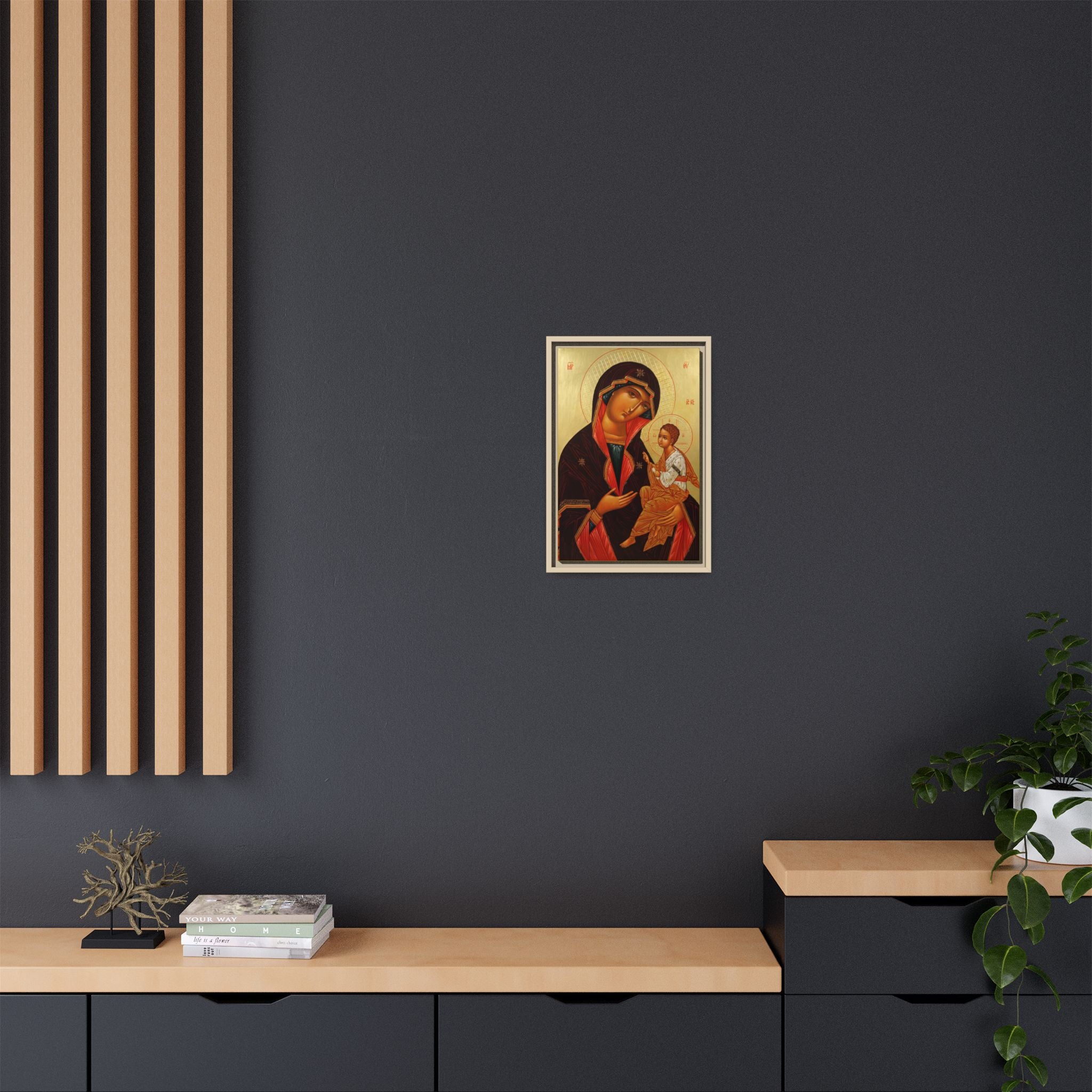 Theotokos of Tikhvin Framed Canvas Icon