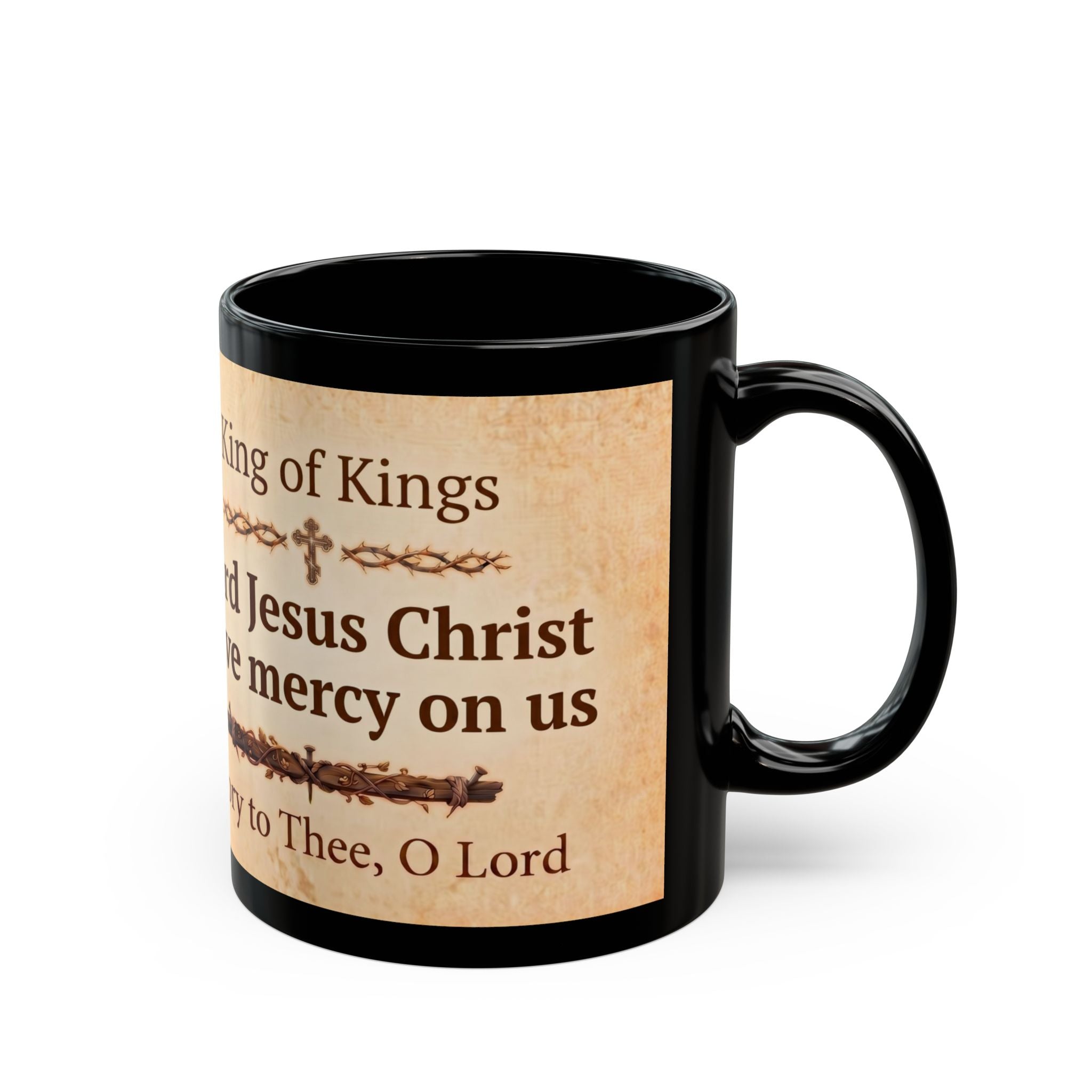 Christ the Pantocrator Orthodox Christian Black Coffee Mug — Gift for Orthodox Christians