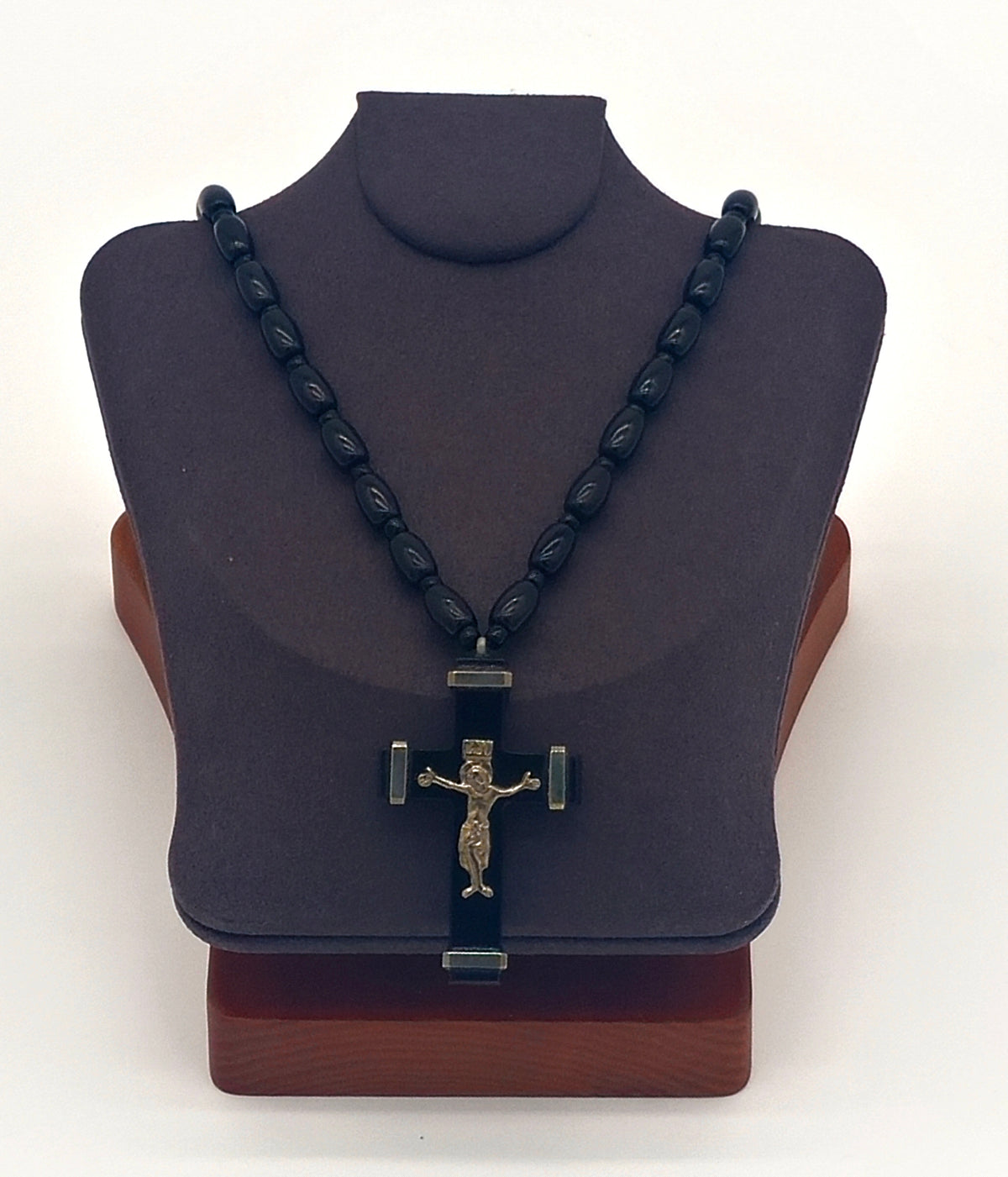 Black Gold Cross Necklace — Orthodox Monastic Collection, image 2 of 3