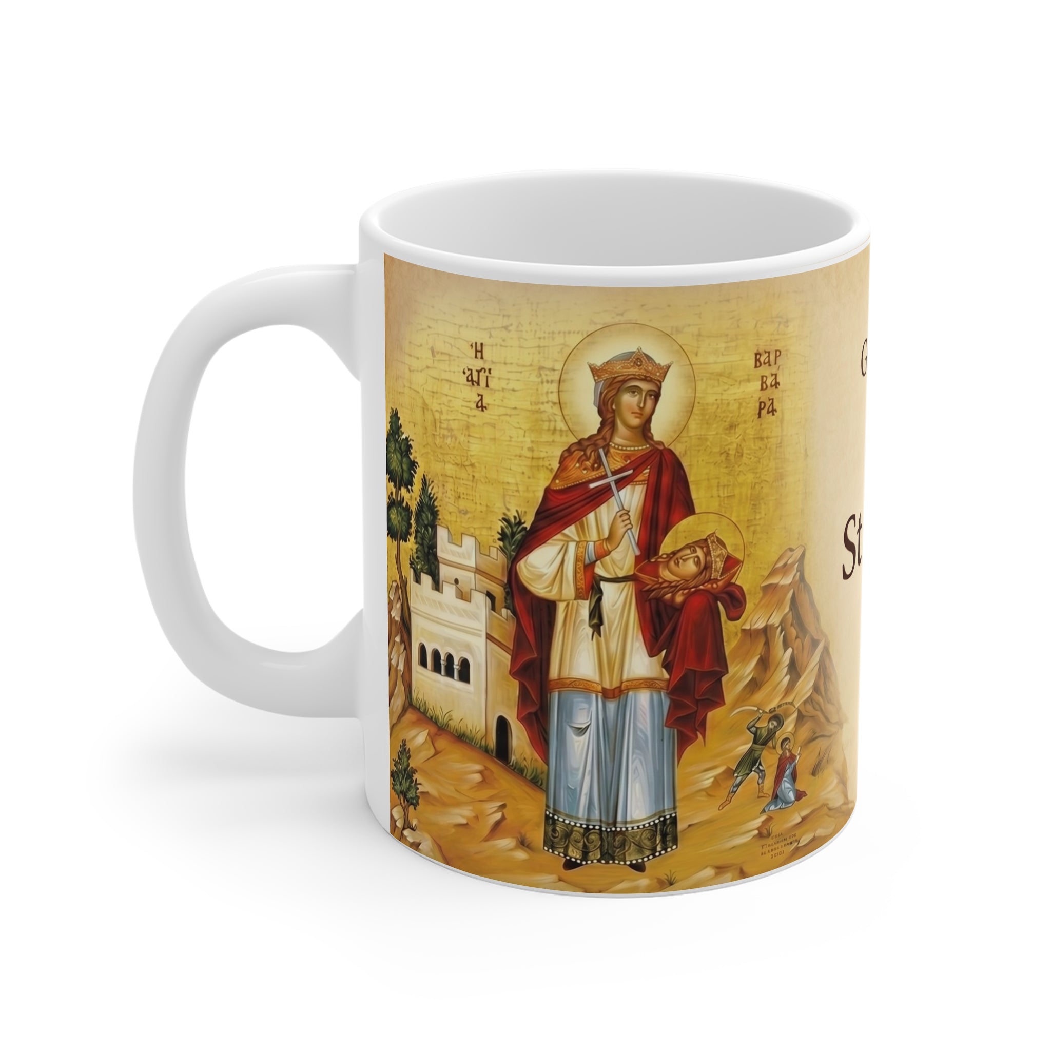Saint Barbara the Great Martyr Orthodox Christian Coffee Mug — Orthodox Christian Gift