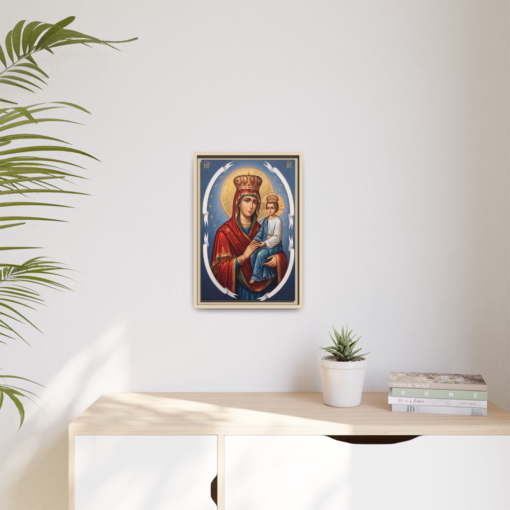 Theotokos Surety of Sinners Framed Canvas Icon