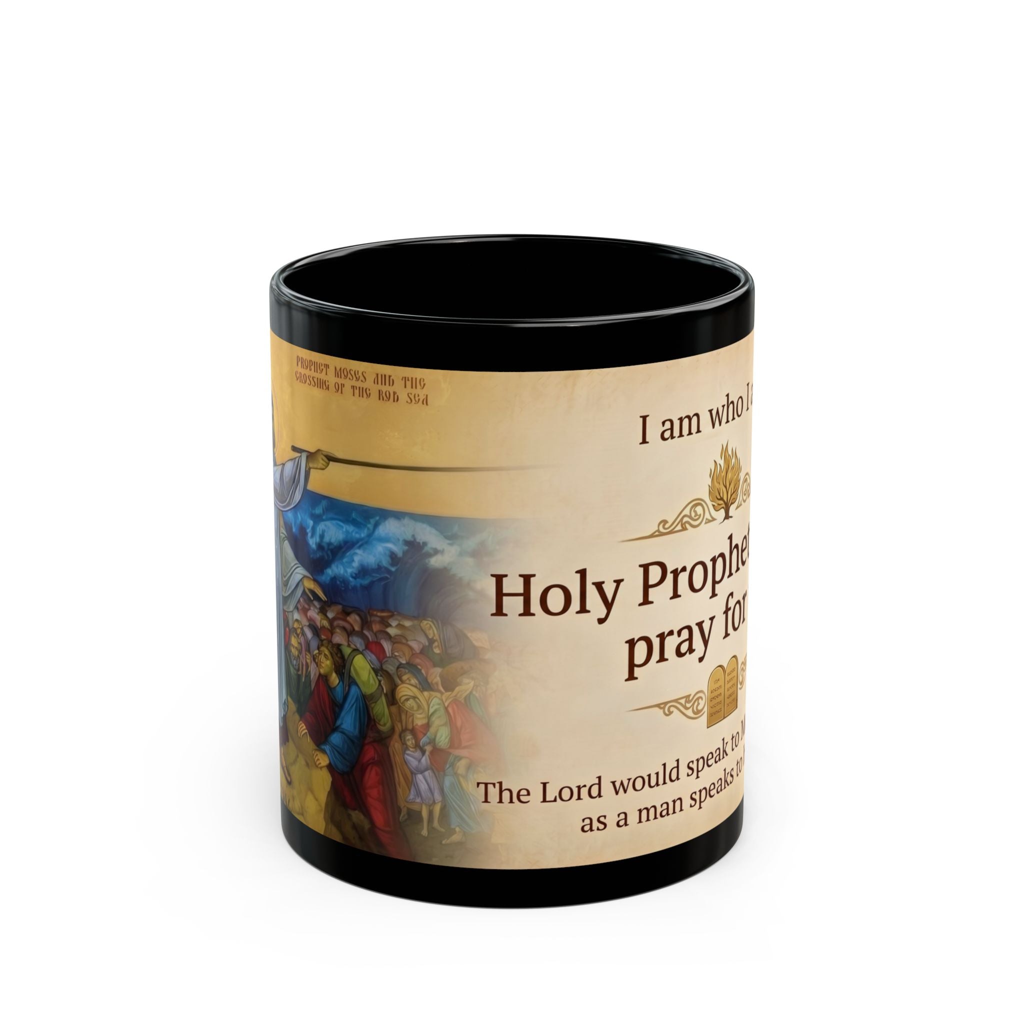 Saint Moses the Prophet Black Coffee Mug