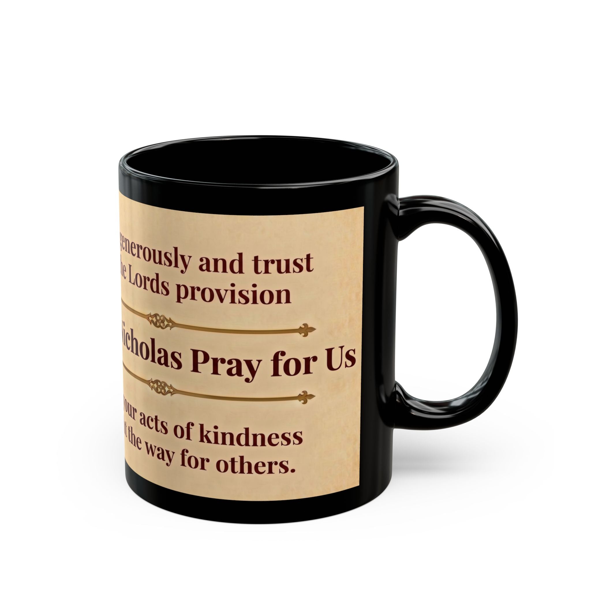 Saint Nicholas Orthodox Christian Black Coffee Mug — Gift for Orthodox Christians