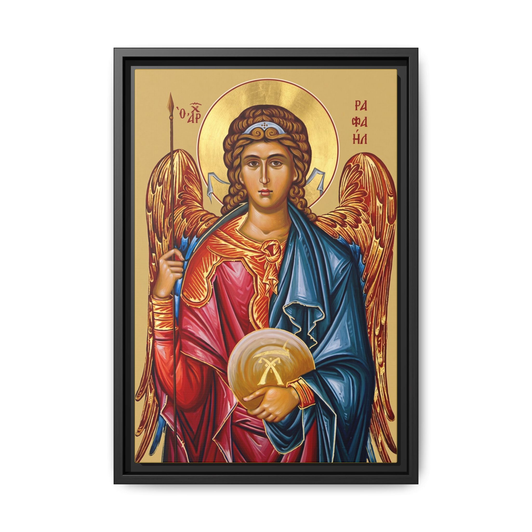 Archangel Raphael Framed Canvas Icon