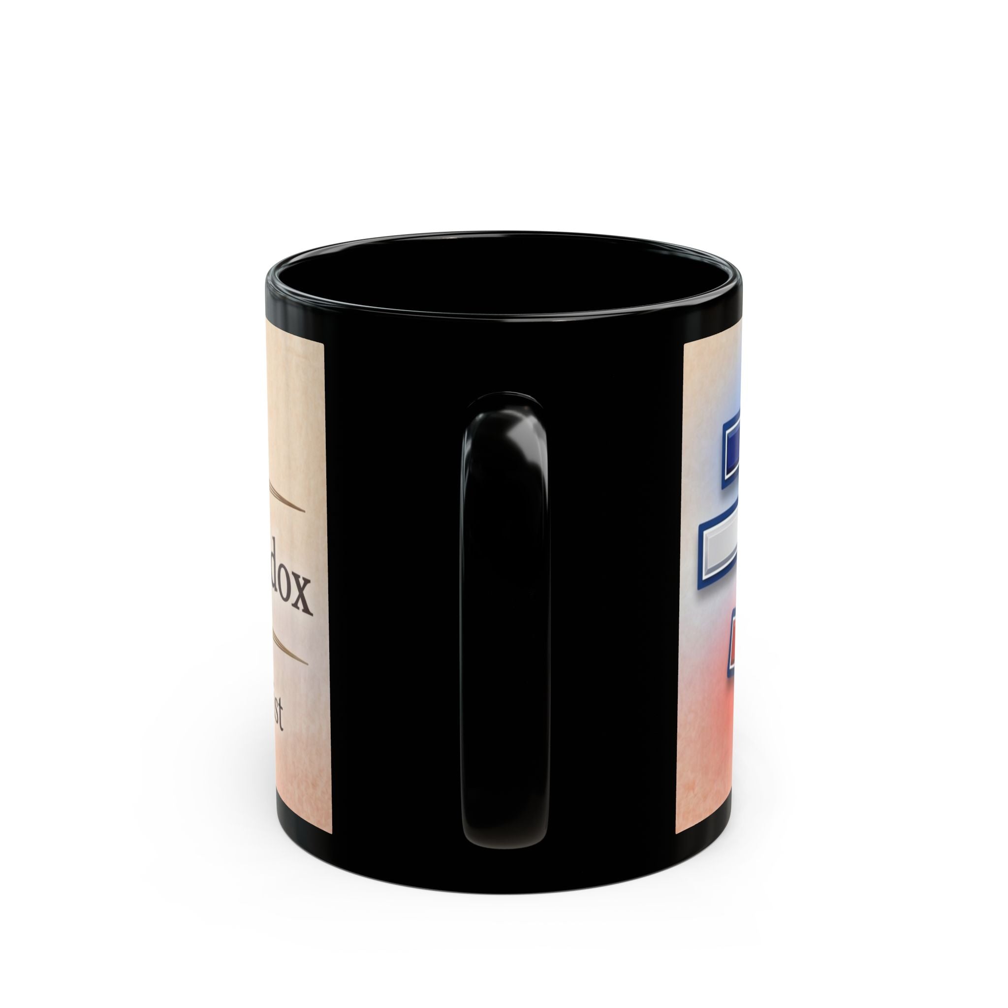 French Orthodox Christian Black Coffee Mug — Orthodox Faith Gift
