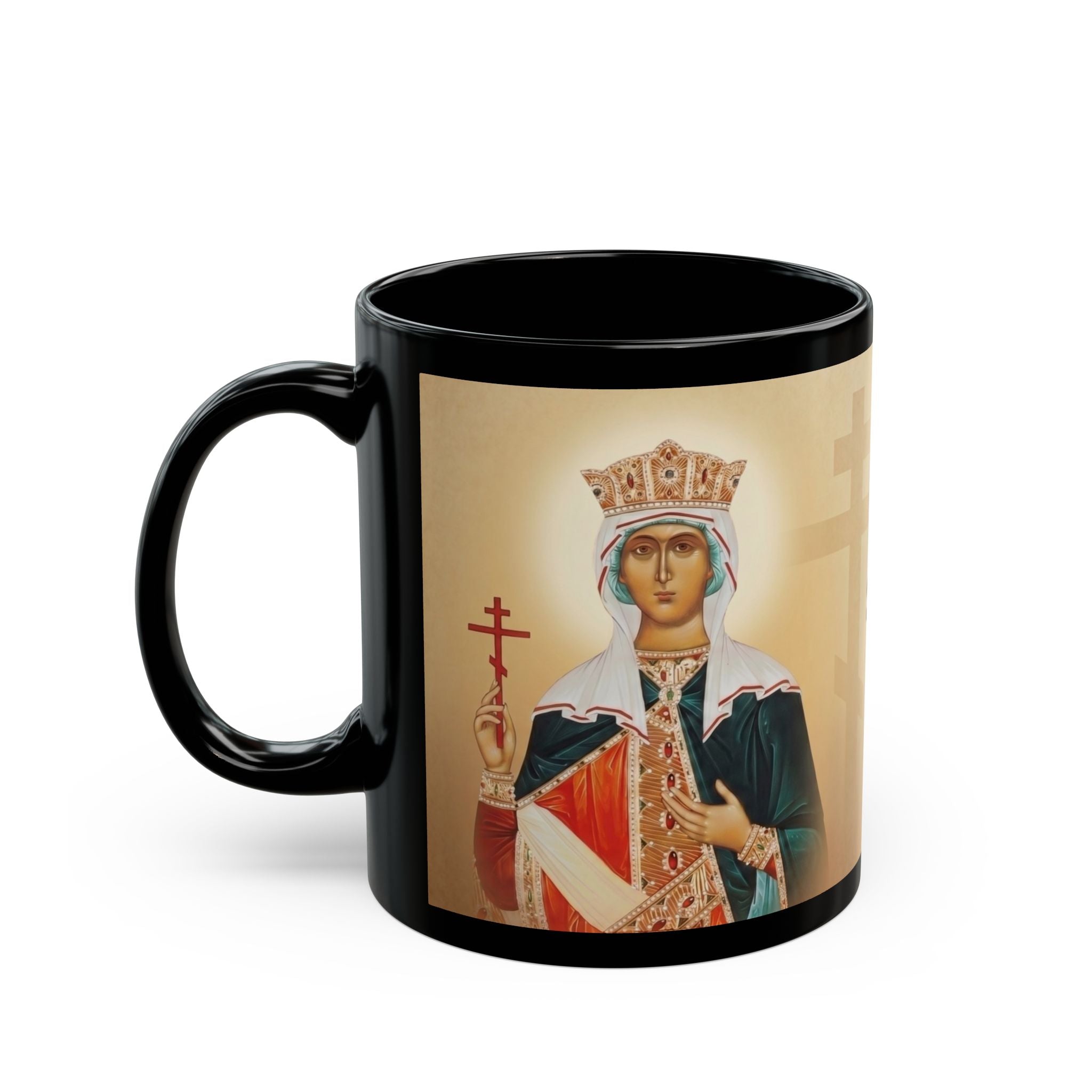 Saint Helen Orthodox Christian Black Coffee Mug — Orthodox Coffee Mug