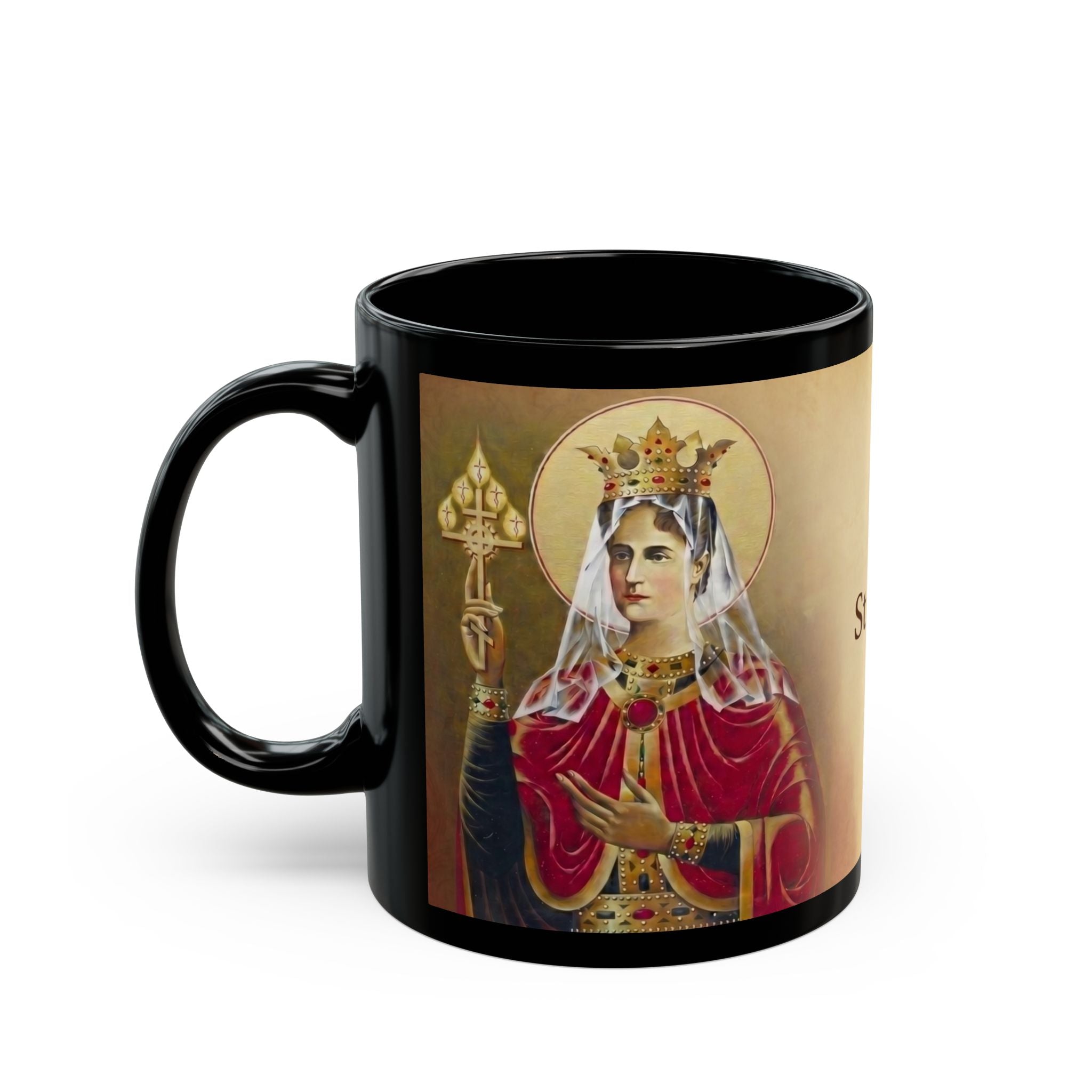 Saint Alexandra Feodorovna Orthodox Christian Black Coffee Mug — Orthodox Christian Gift
