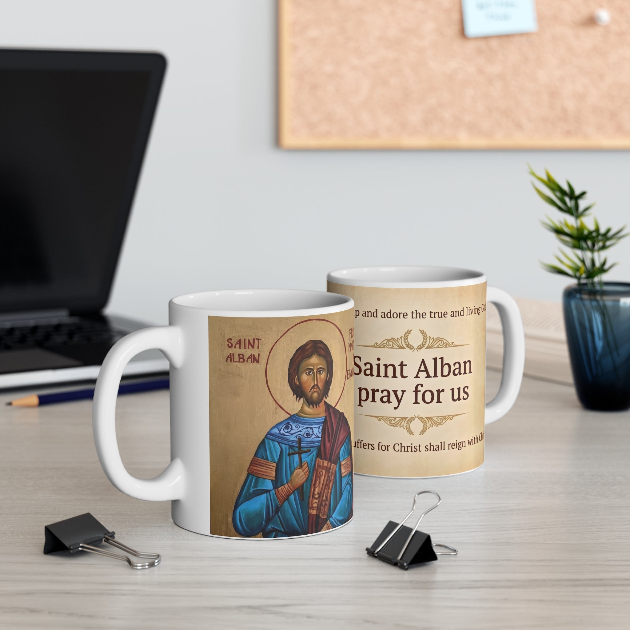 Saint Alban the Protomartyr of Britain White Coffee Mug