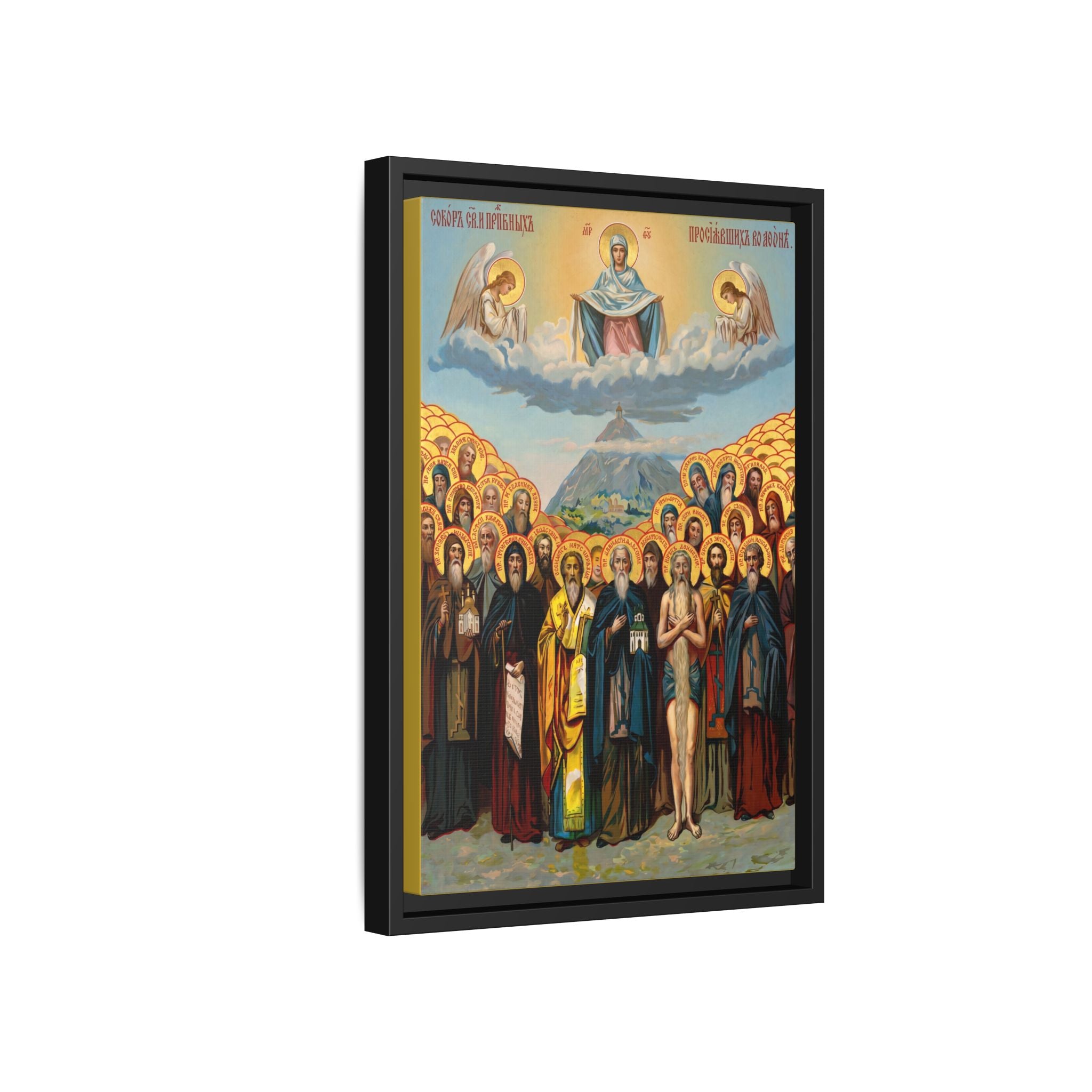 All Saints of Mount Athos Icon Framed Canvas Icon