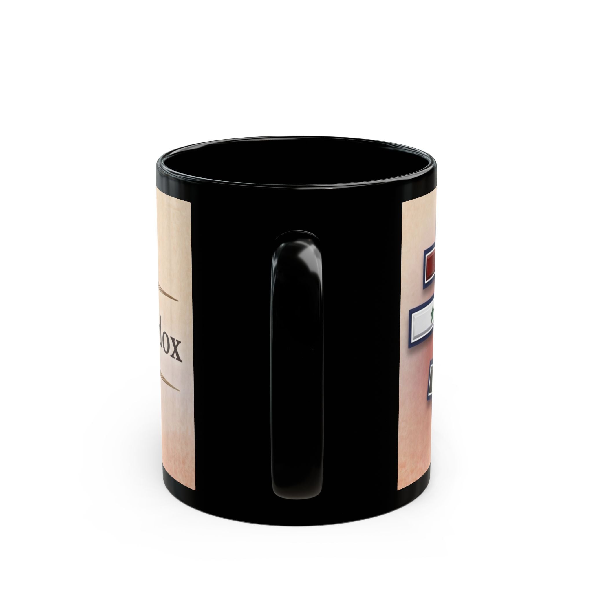 Syrian Orthodox Christian Black Coffee Mug — Orthodox Faith Gift