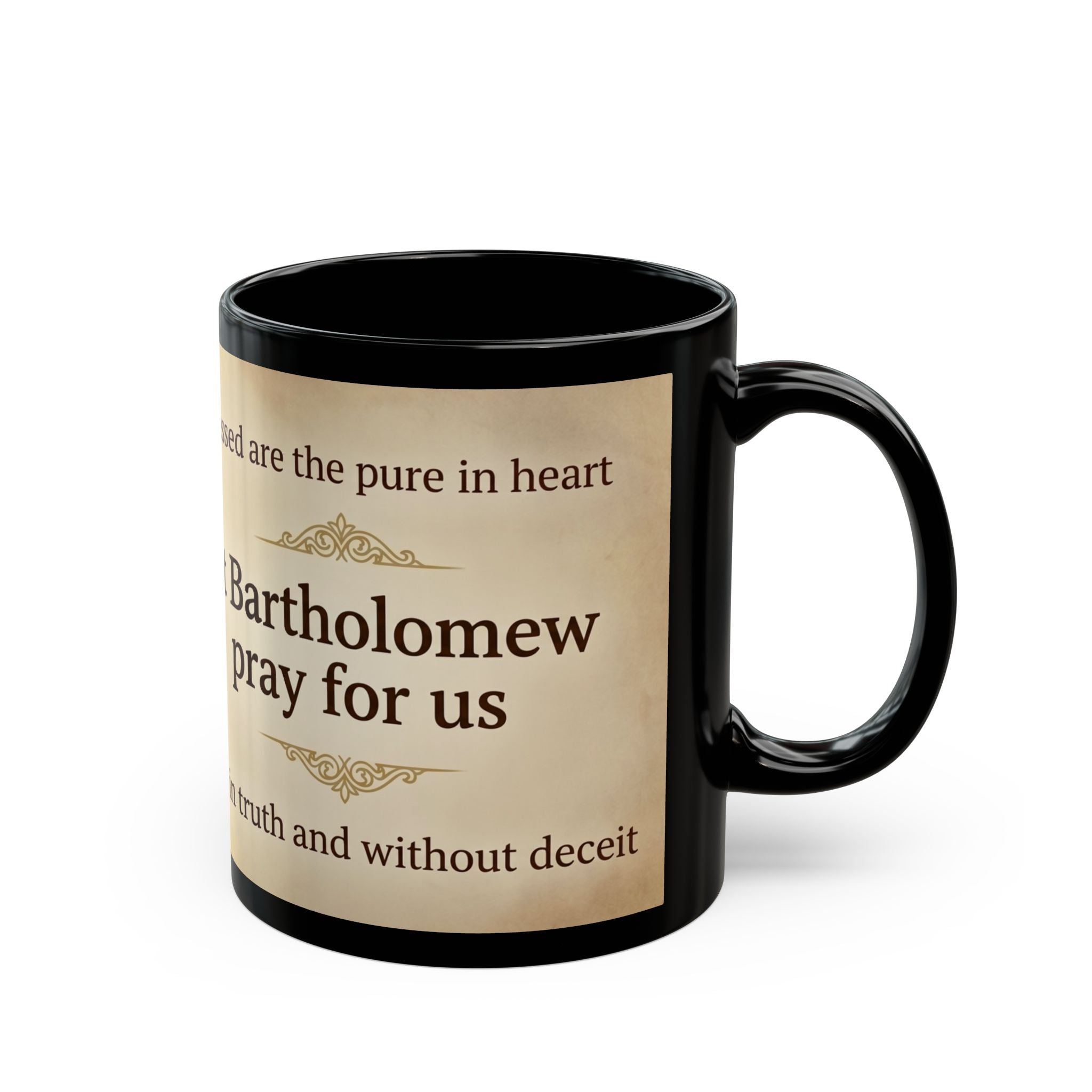 Saint Bartholomew the Apostle Orthodox Christian Black Coffee Mug — Gift for Orthodox Christians