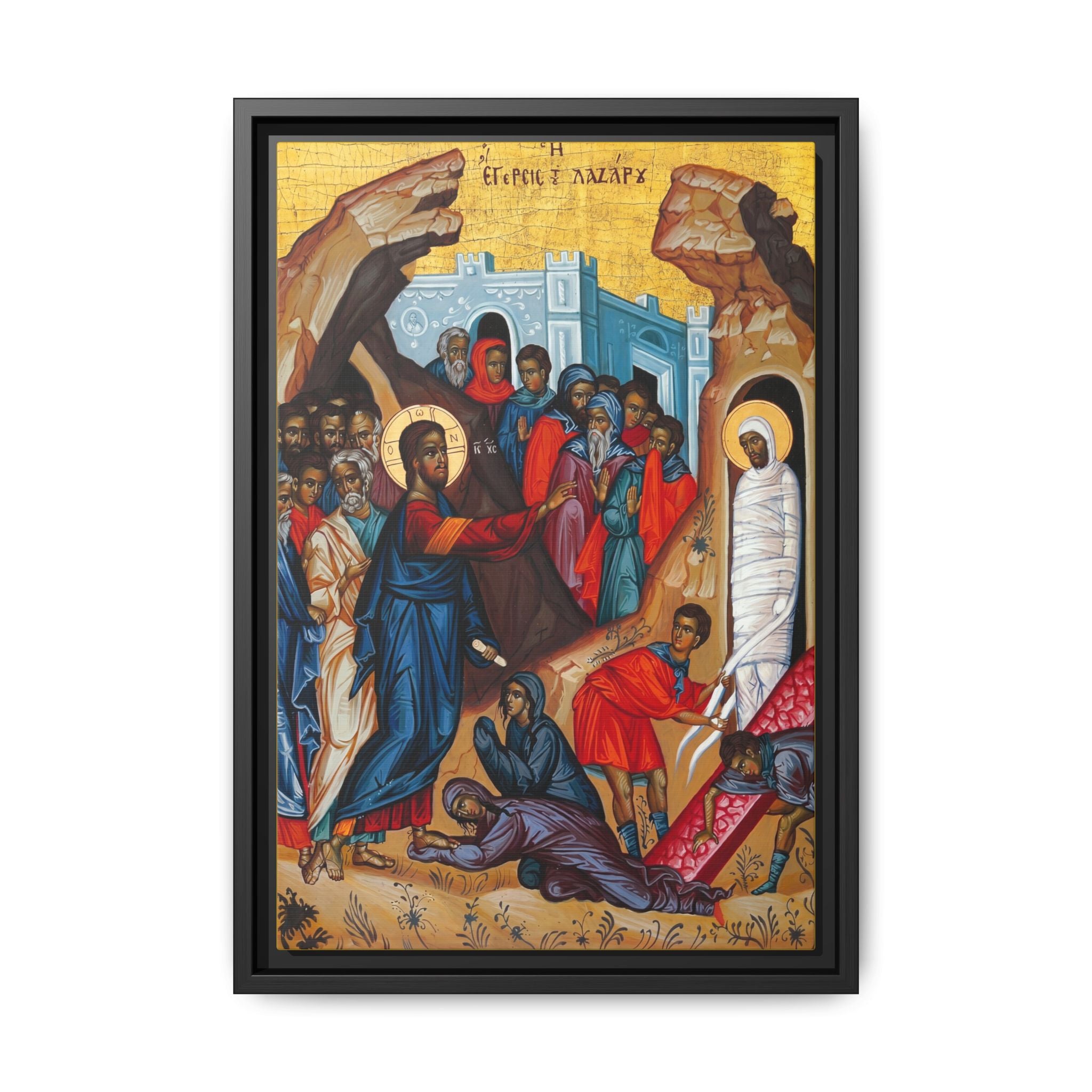 The Raising of Lazarus Framed Canvas Icon