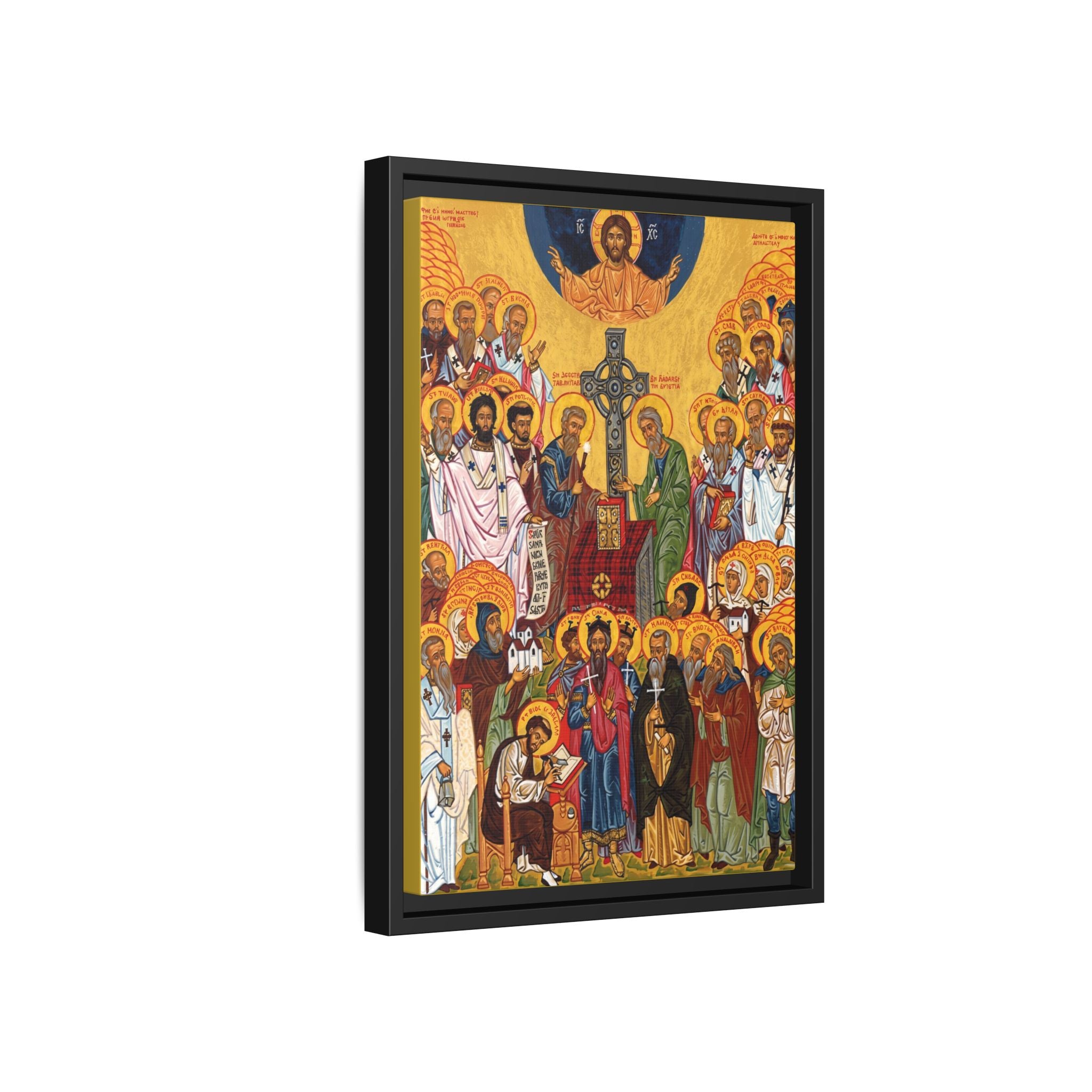 Framed canvas icon of All Saints of Scotland Orthodox, traditional Orthodox Christian artwork