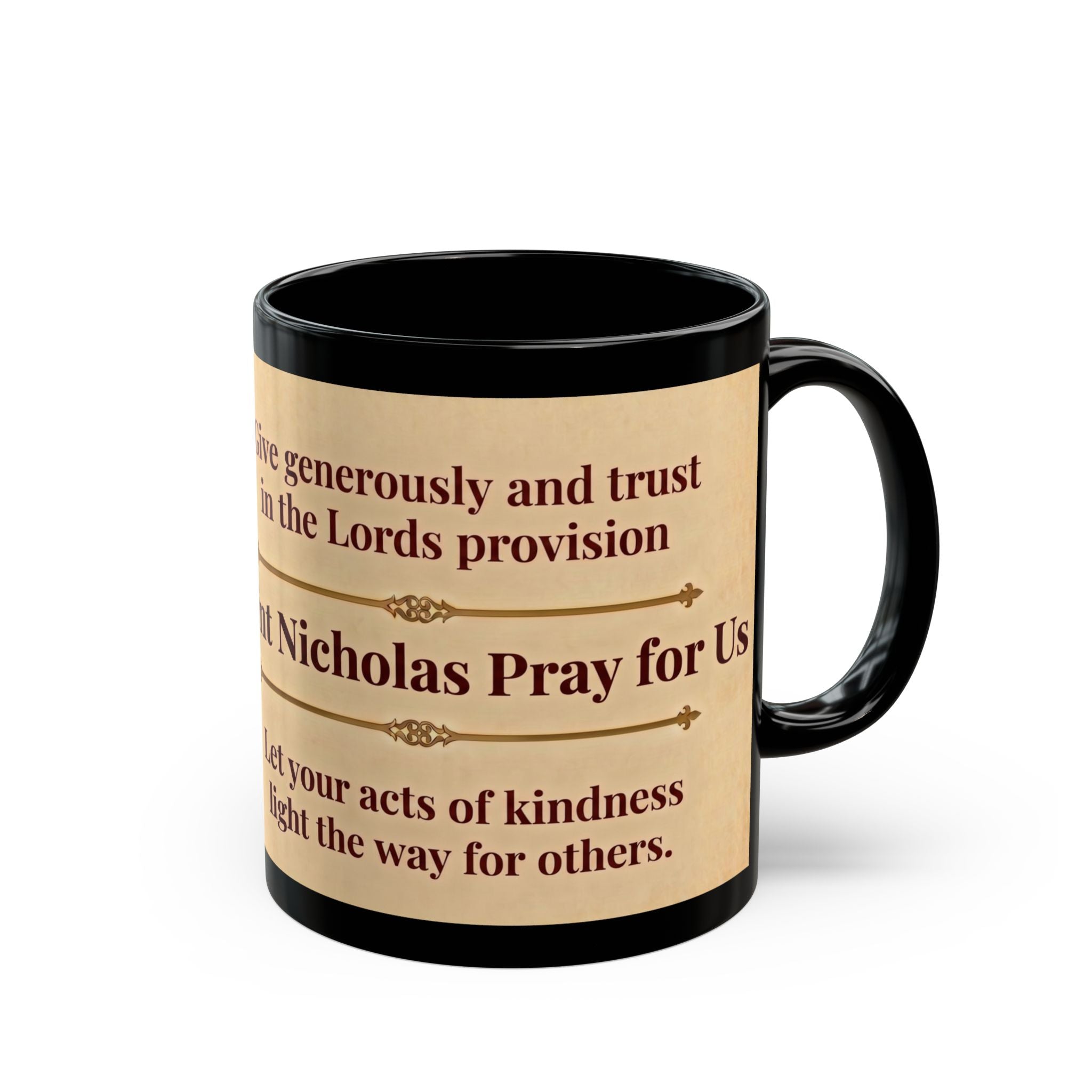 Saint Nicholas Orthodox Christian Black Coffee Mug — Orthodox Faith Gift