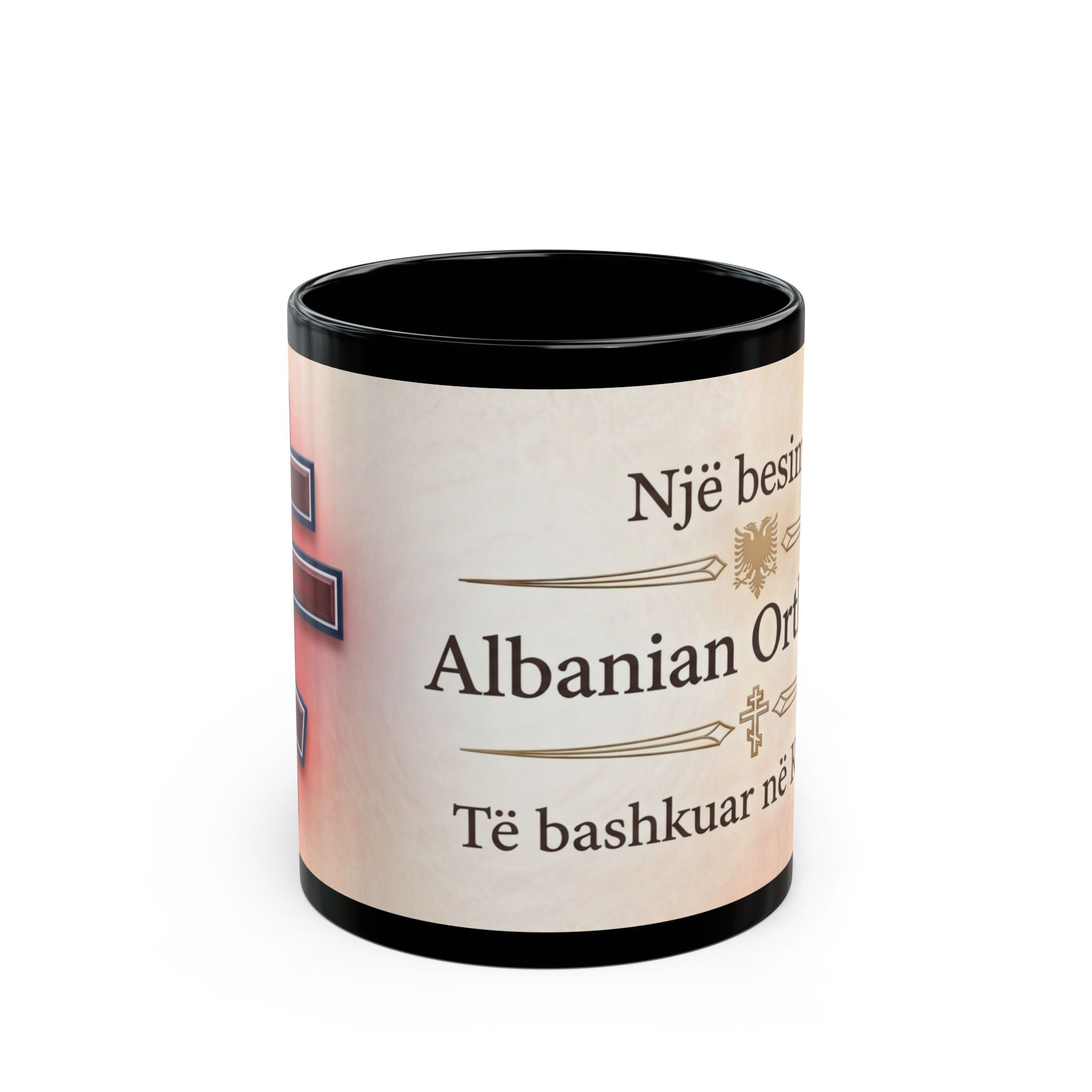 Albanian Orthodox Christian Black Coffee Mug — Orthodox Christian Mug