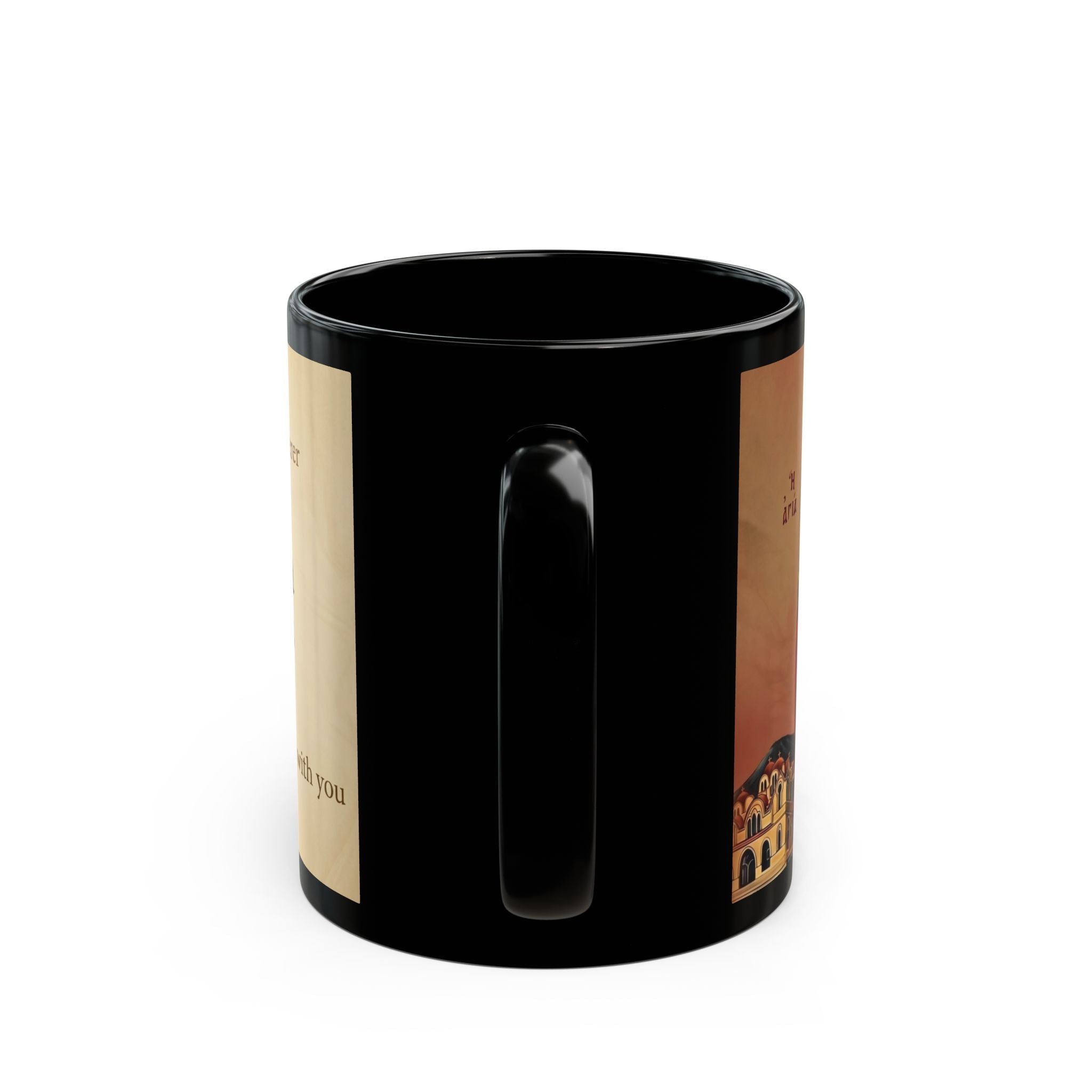 Saint Marina Margaret Orthodox Christian Black Coffee Mug — Orthodox Faith Gift