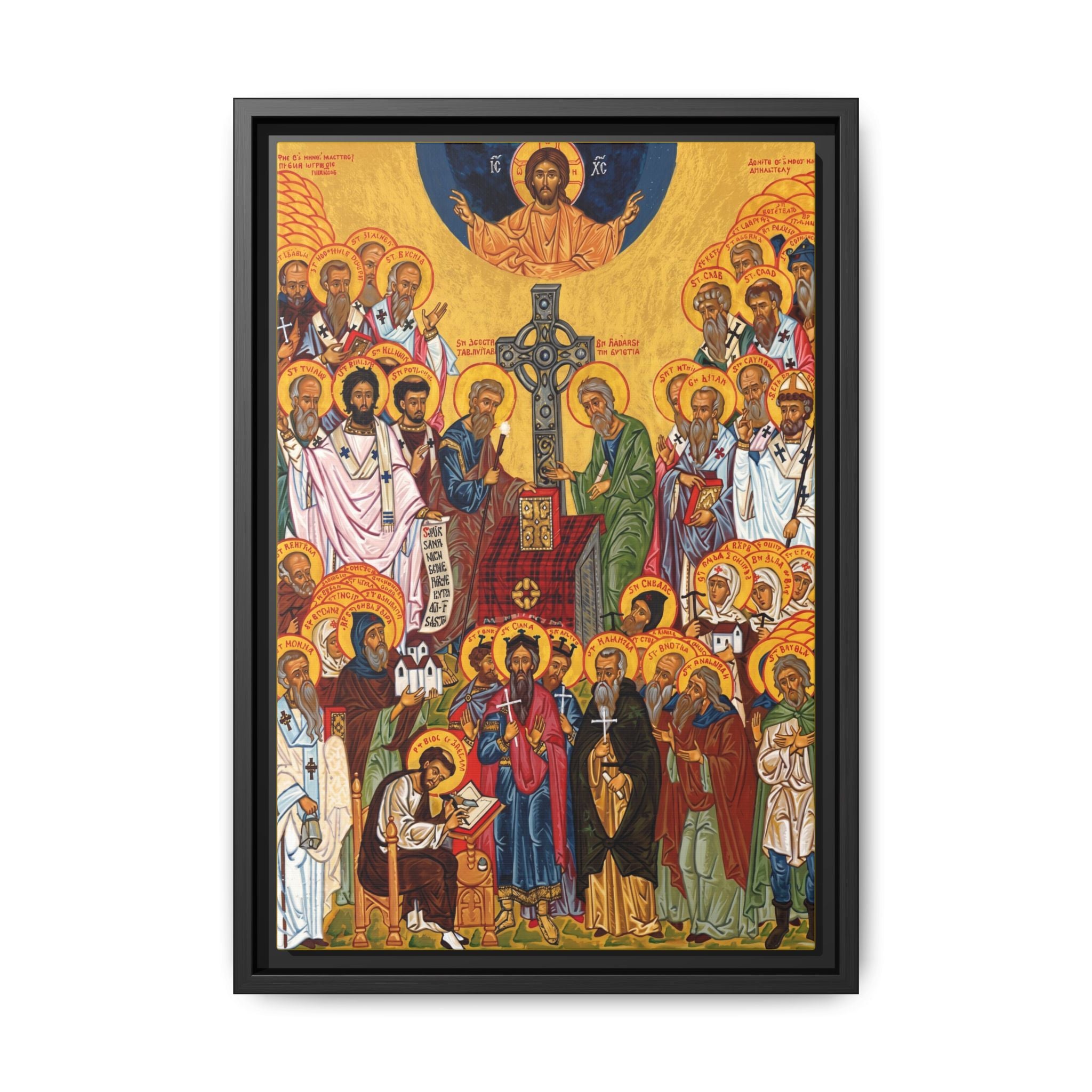 Framed canvas icon of All Saints of Scotland Orthodox, traditional Orthodox Christian artwork