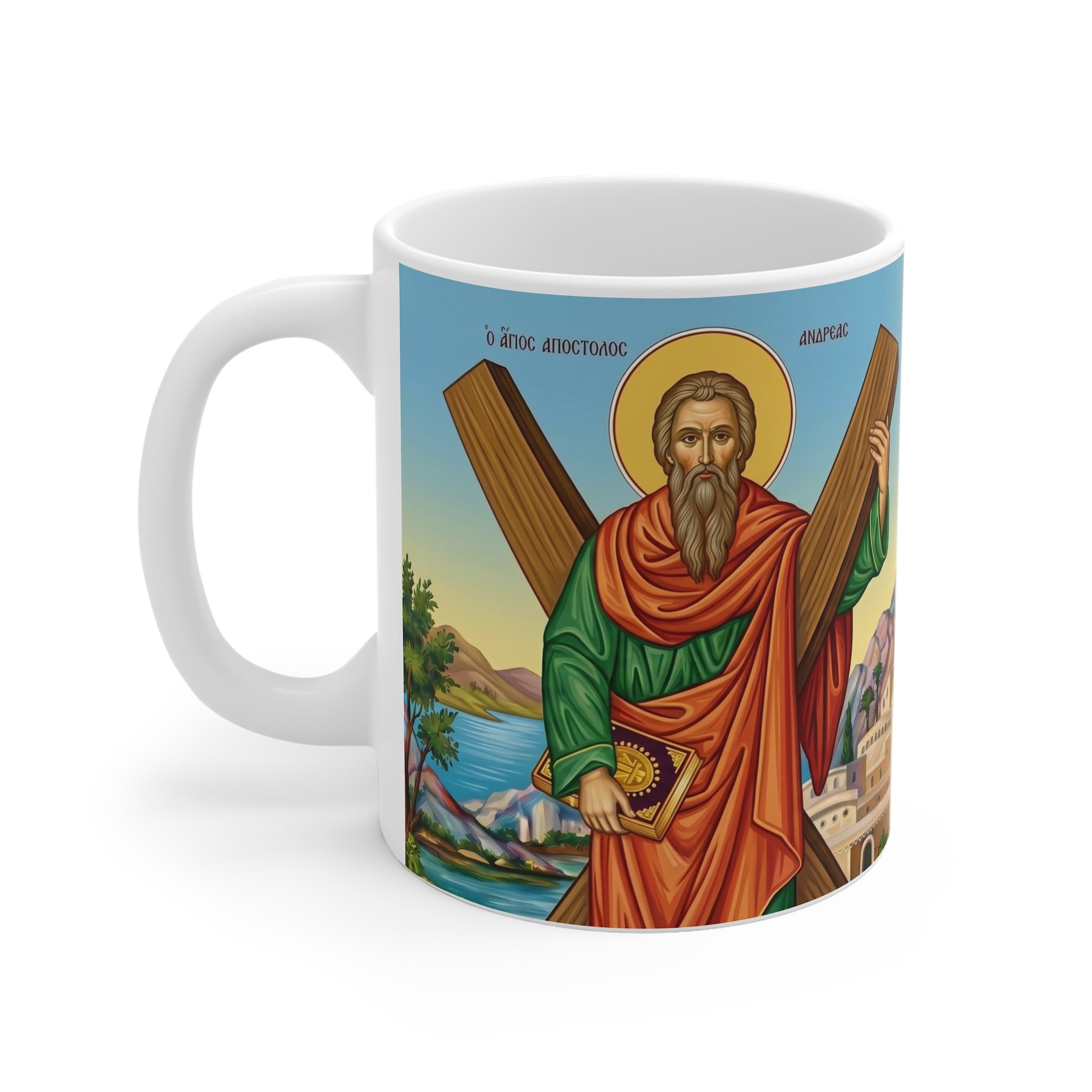 Saint Andrew the First-Called Orthodox Christian Coffee Mug — Orthodox Christian Gift