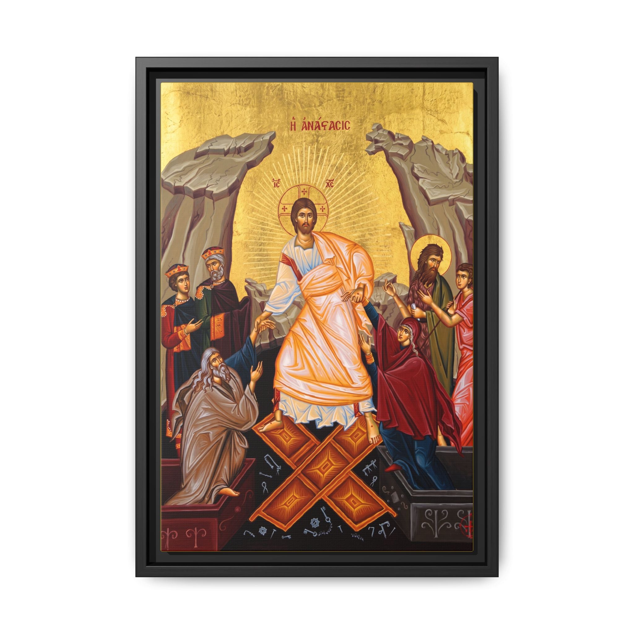 The Resurrection Anastasis Framed Canvas Icon