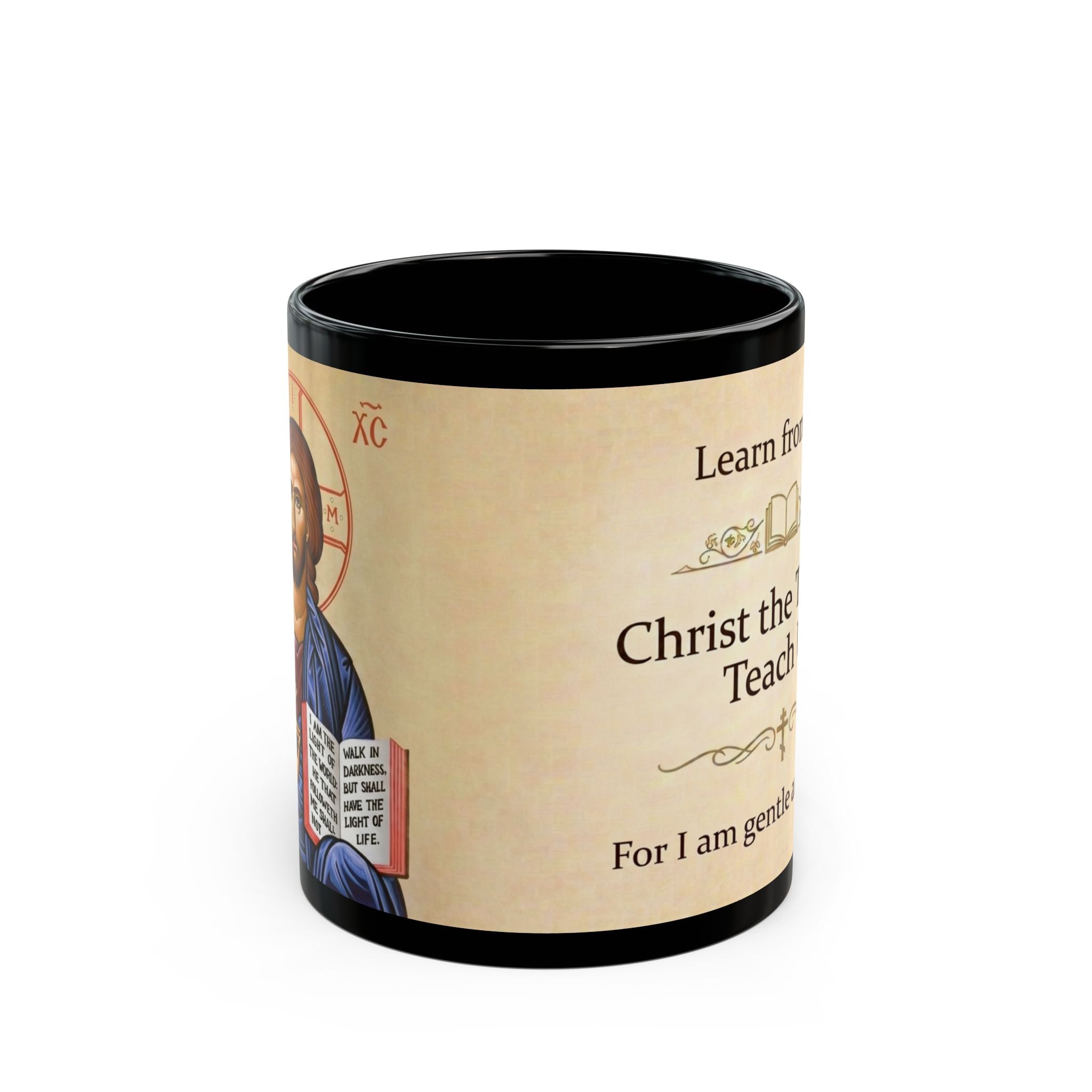 Christ the Teacher Orthodox Christian Black Coffee Mug — Orthodox Christian Mug