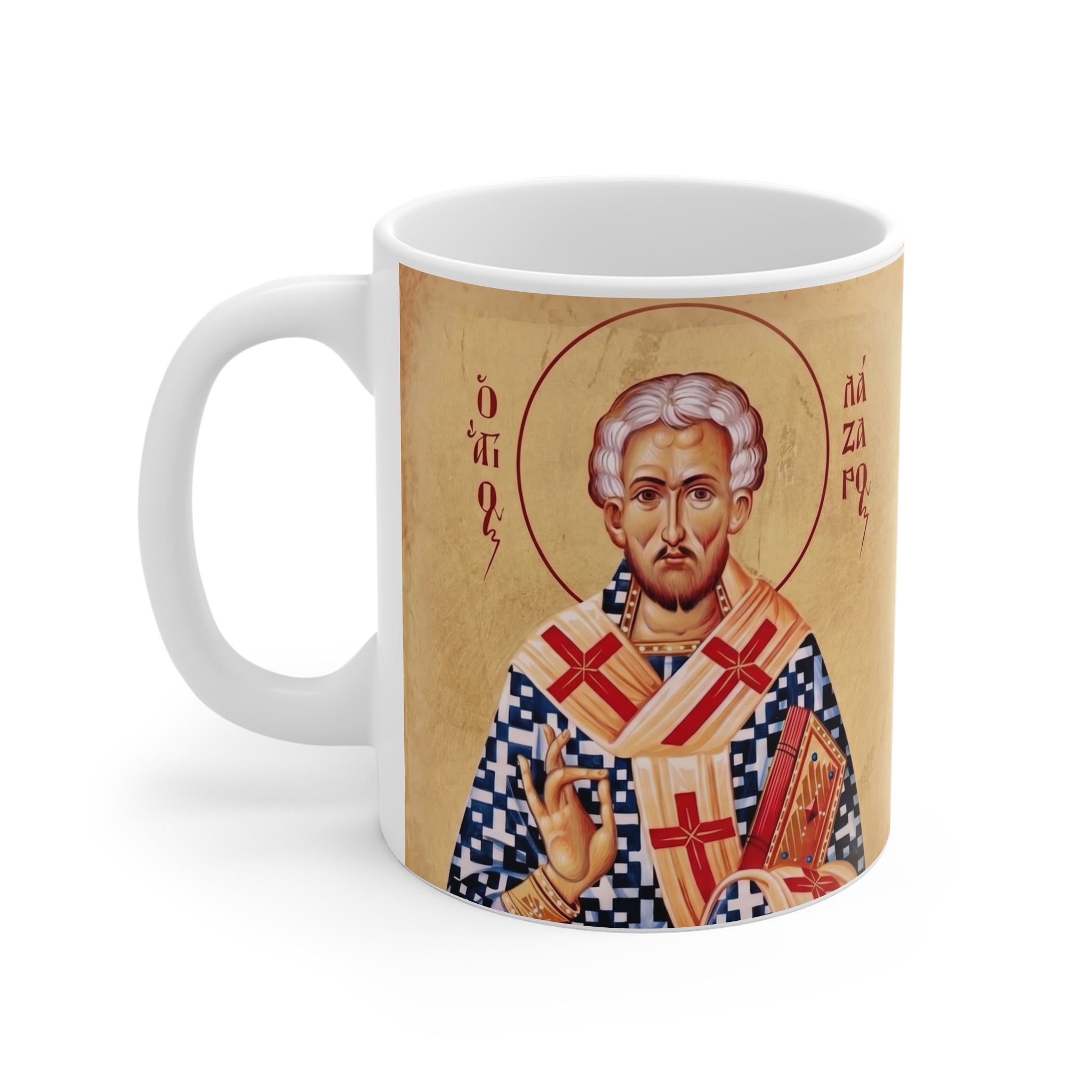 Saint Lazarus the Friend of Christ White Coffee Mug