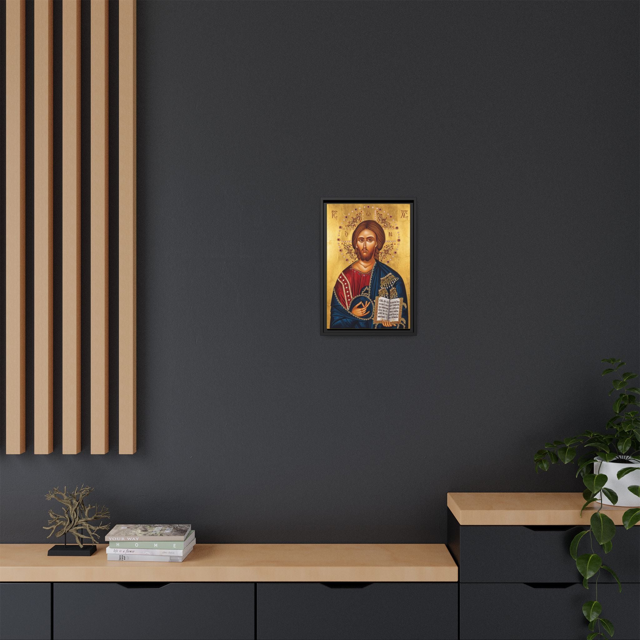 Christ the Pearl of Great Price Framed Canvas Icon