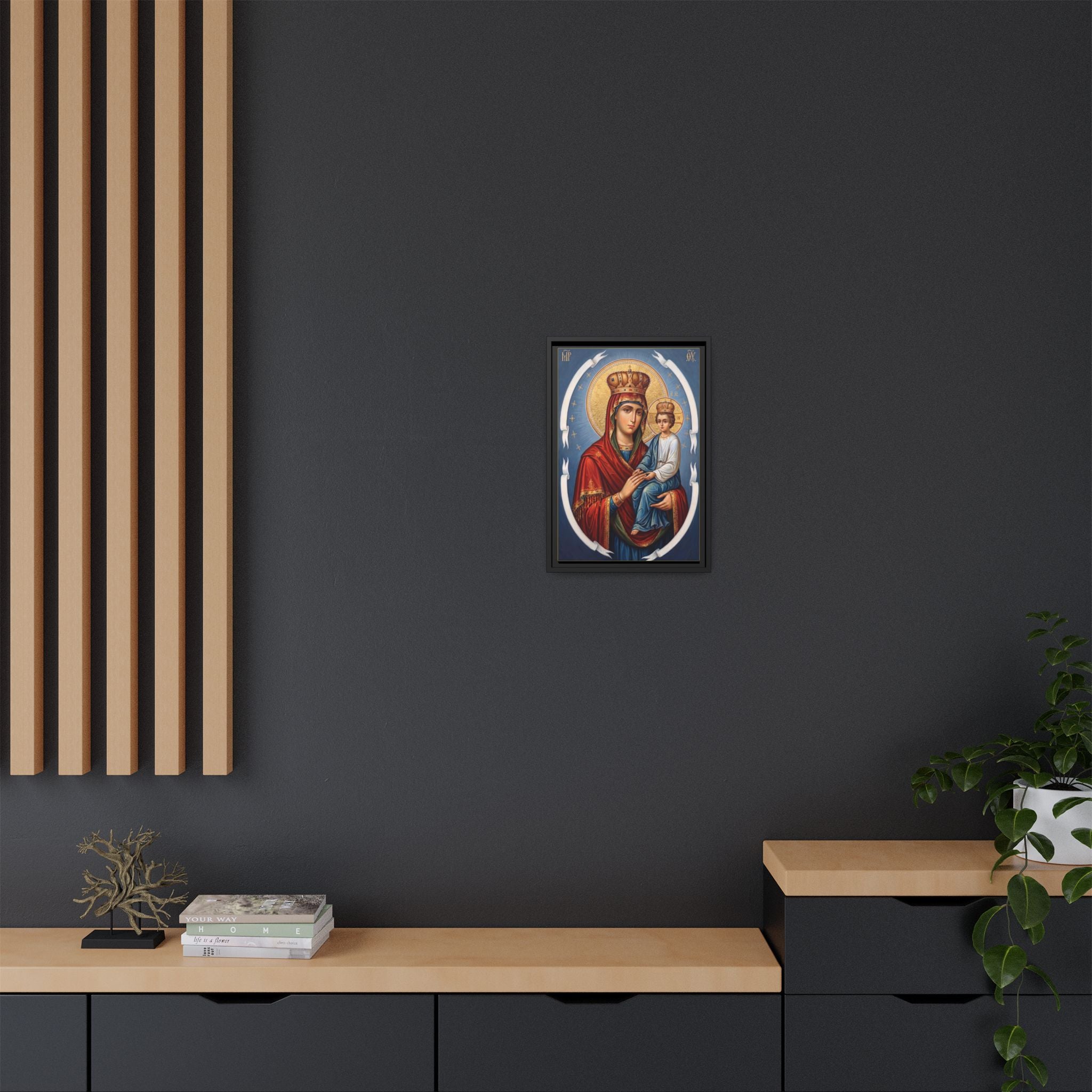 Theotokos Surety of Sinners Framed Canvas Icon