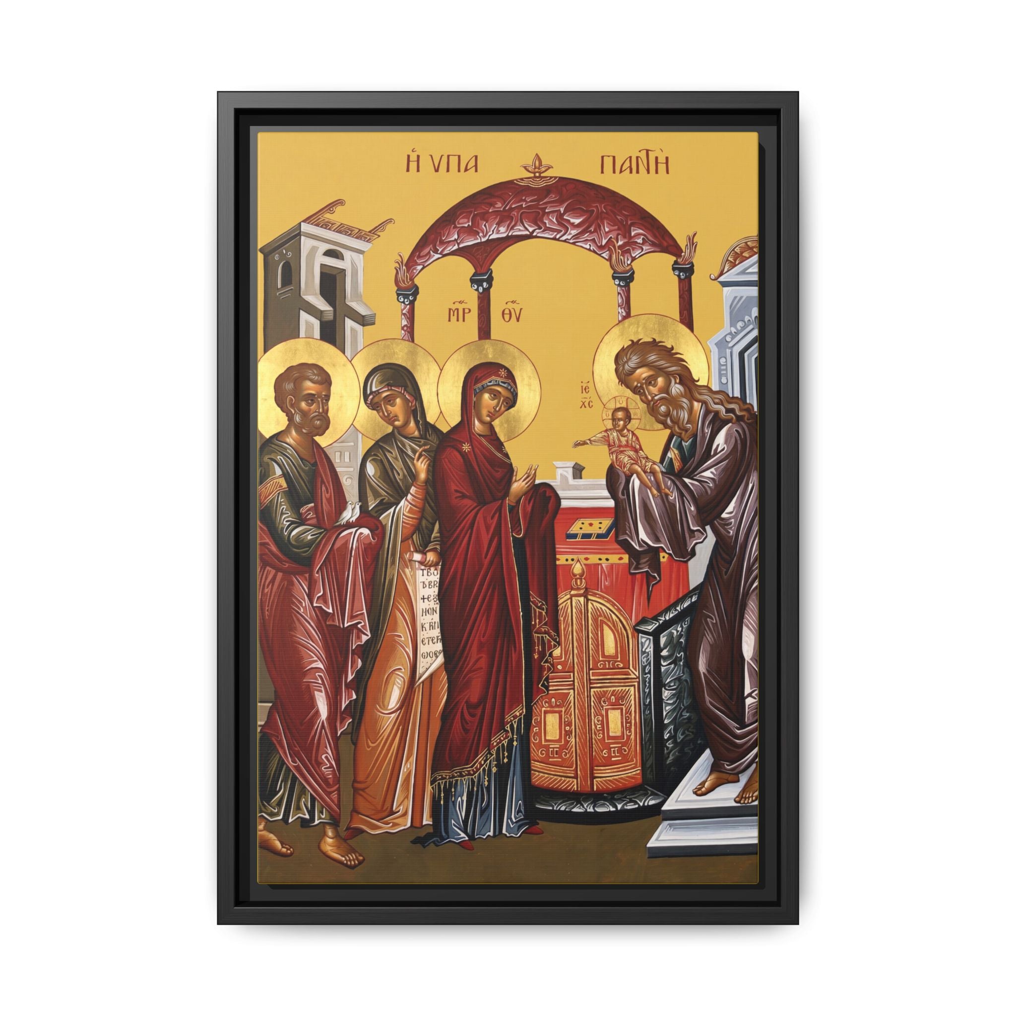 Meeting of the Lord Candlemas Framed Canvas Icon
