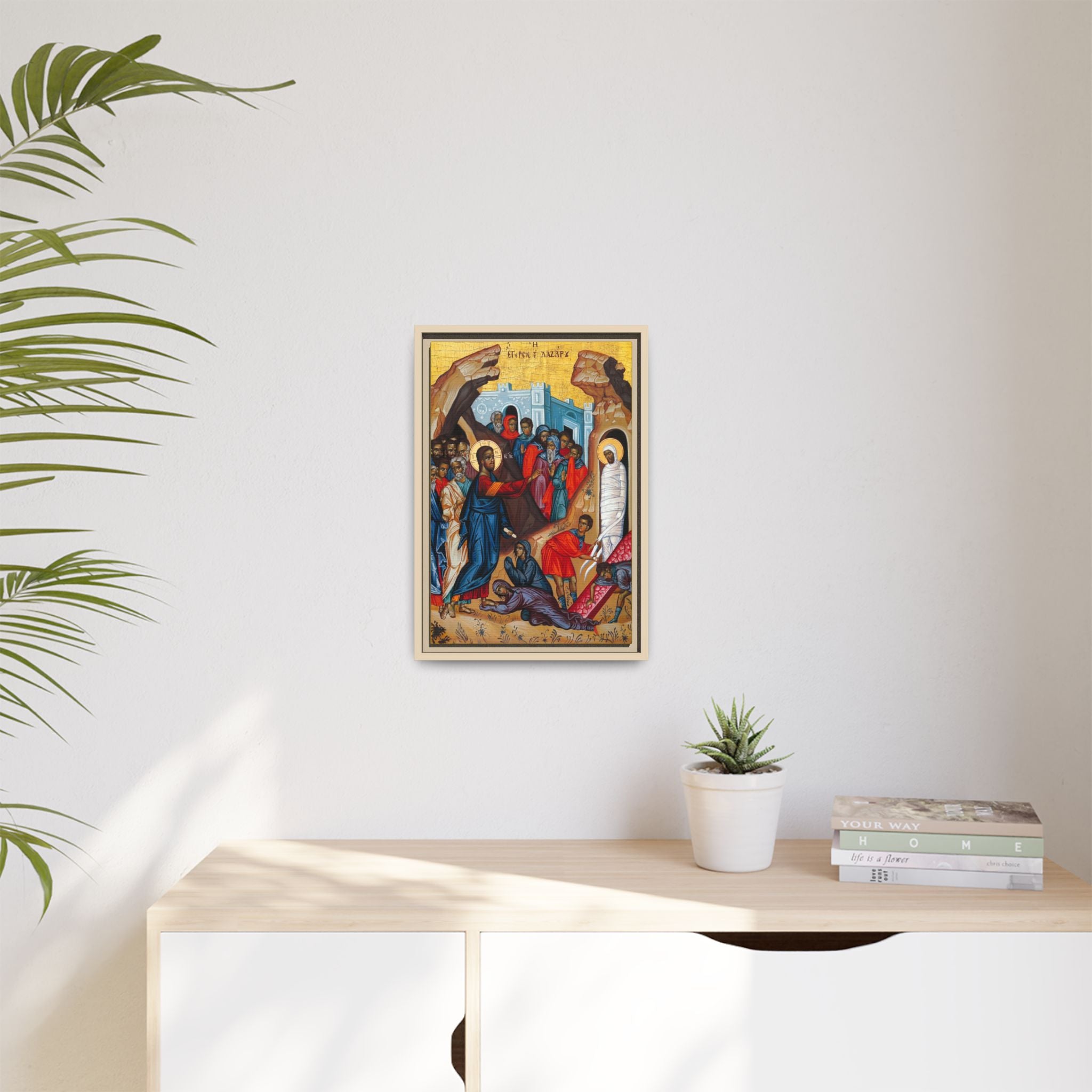 The Raising of Lazarus Framed Canvas Icon