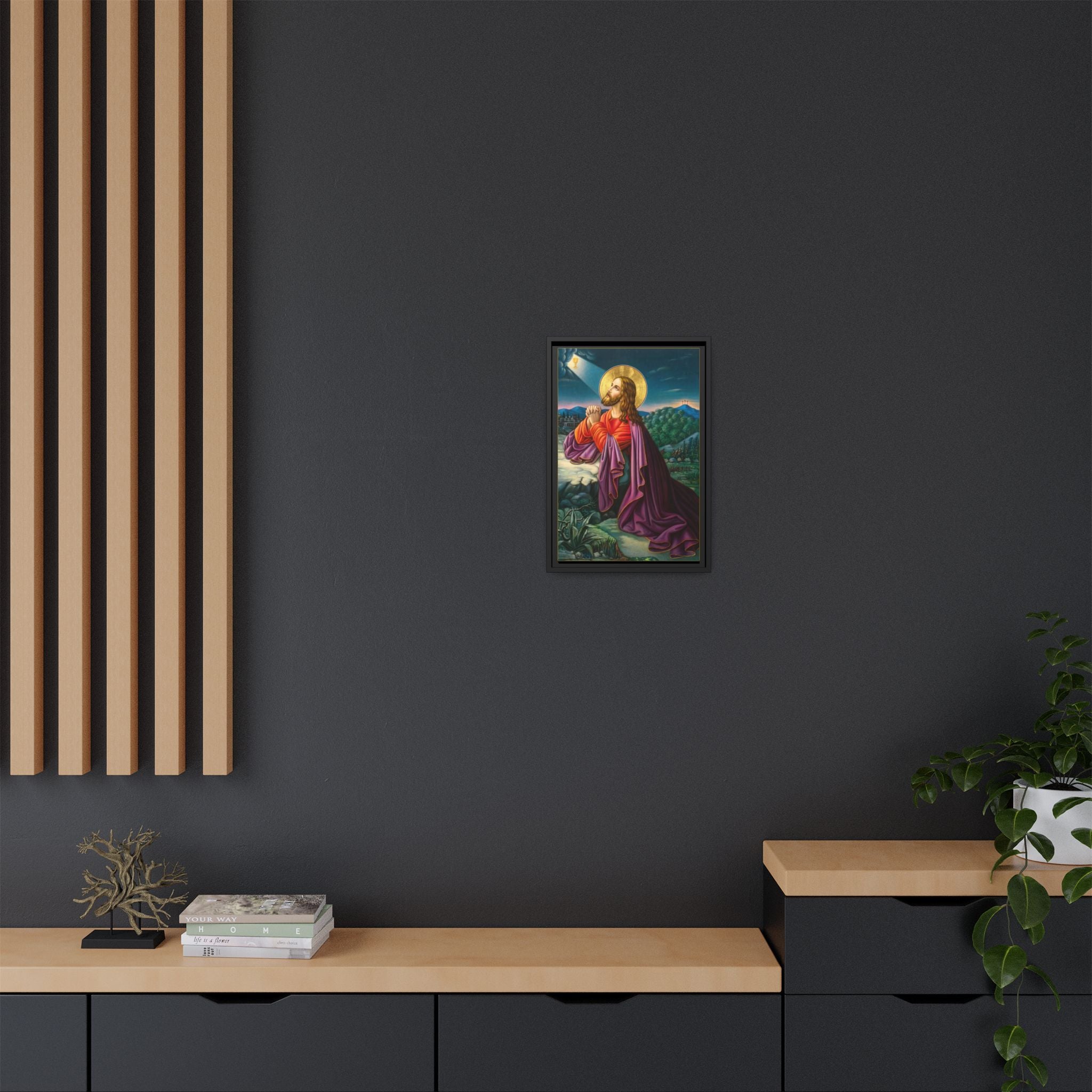 Jesus Christ Prayer Framed Canvas Icon