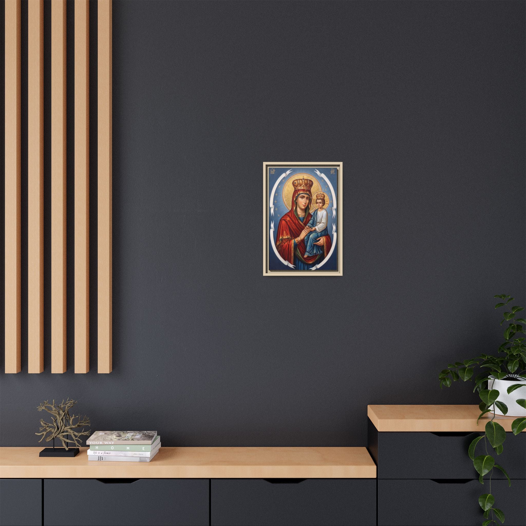 Theotokos Surety of Sinners Framed Canvas Icon