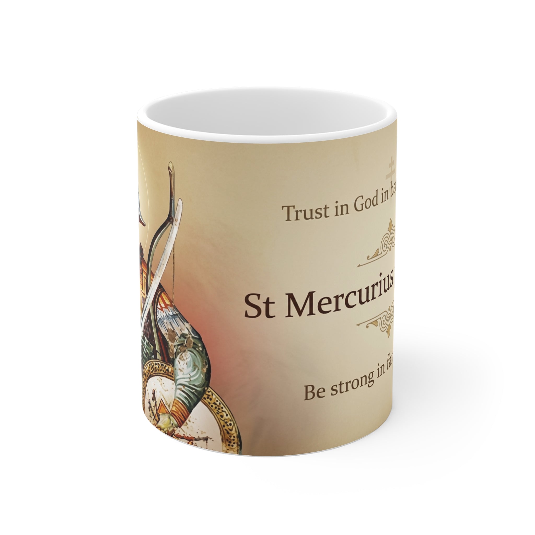 Saint Mercurius Orthodox Christian Coffee Mug — Orthodox Mug Gift
