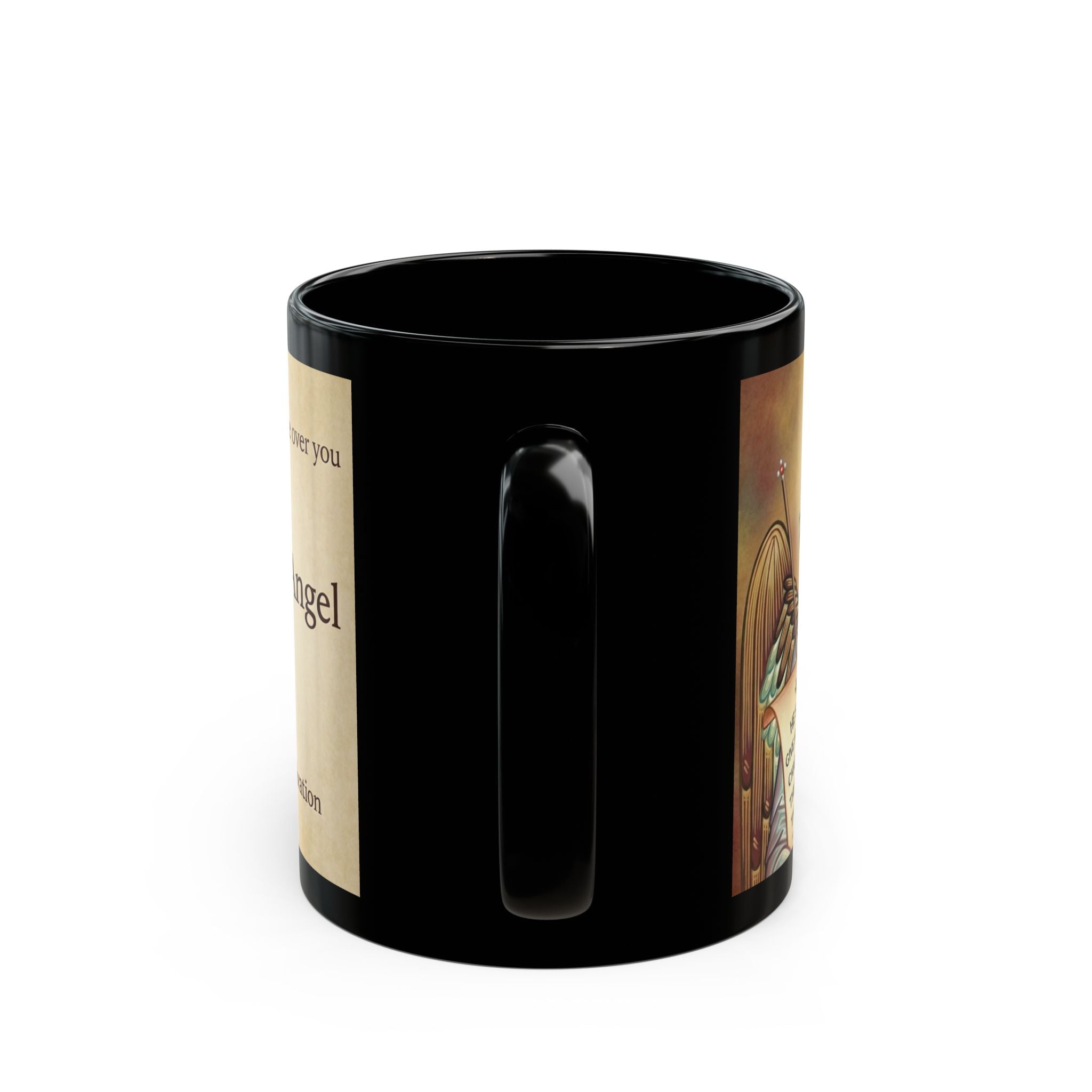 Guardian Angel Orthodox Christian Black Coffee Mug — Christian Coffee Mug