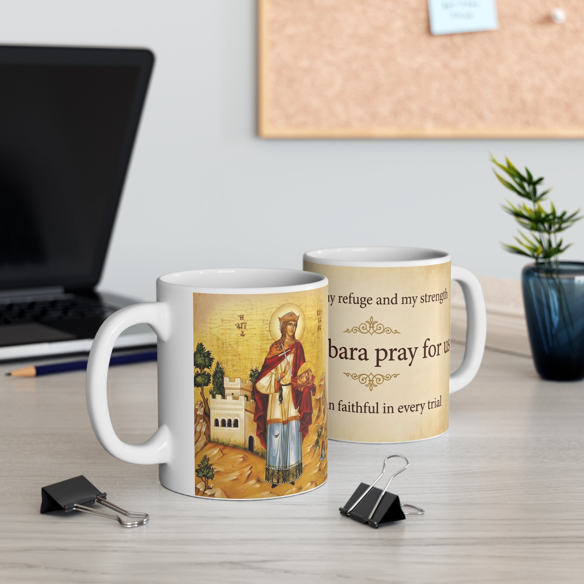 Saint Barbara the Great Martyr Orthodox Christian Coffee Mug — Christian Gift Idea