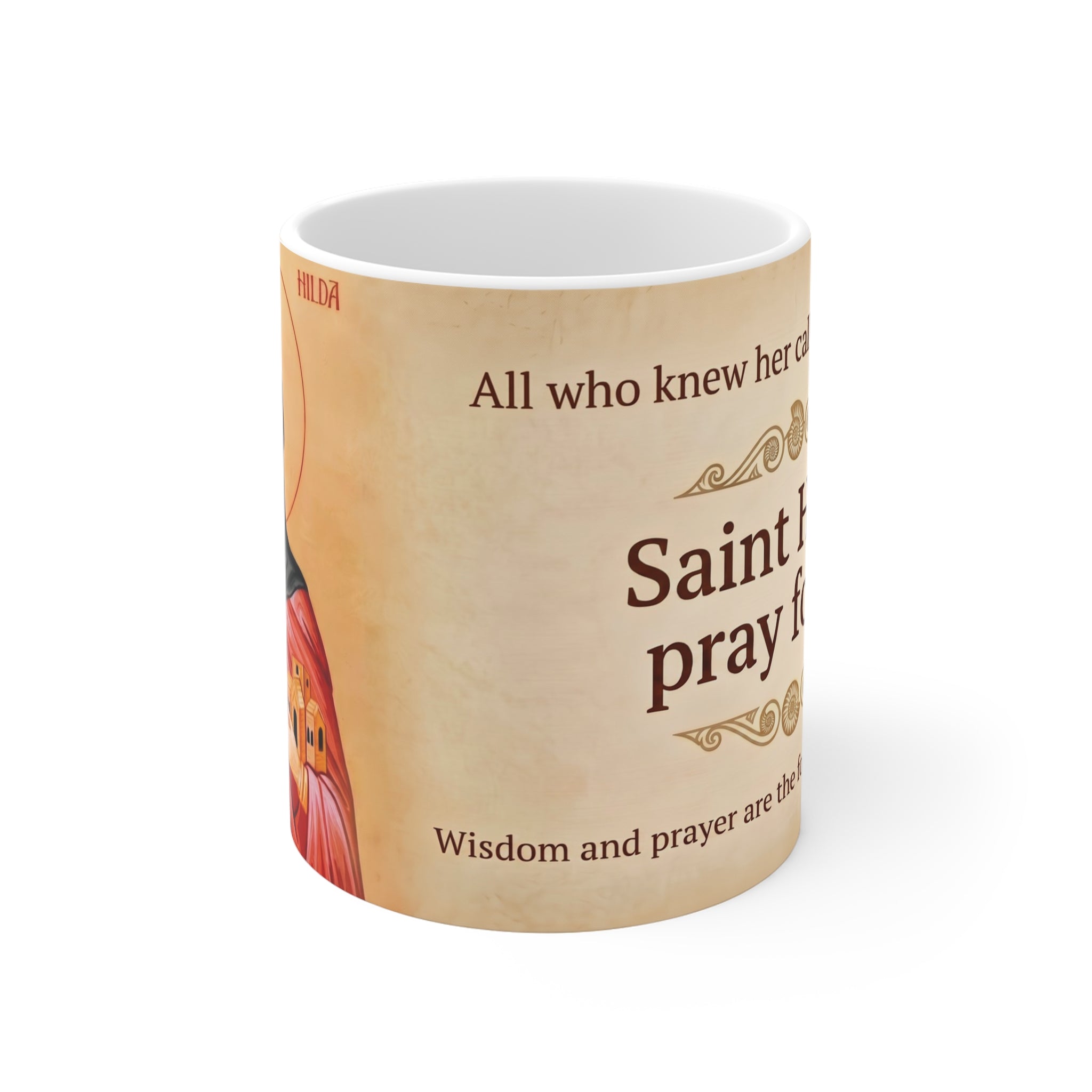 Saint Hilda of Whitby White Coffee Mug