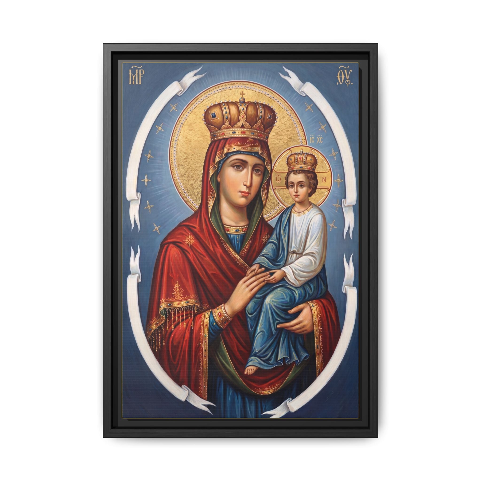 Theotokos Surety of Sinners Framed Canvas Icon