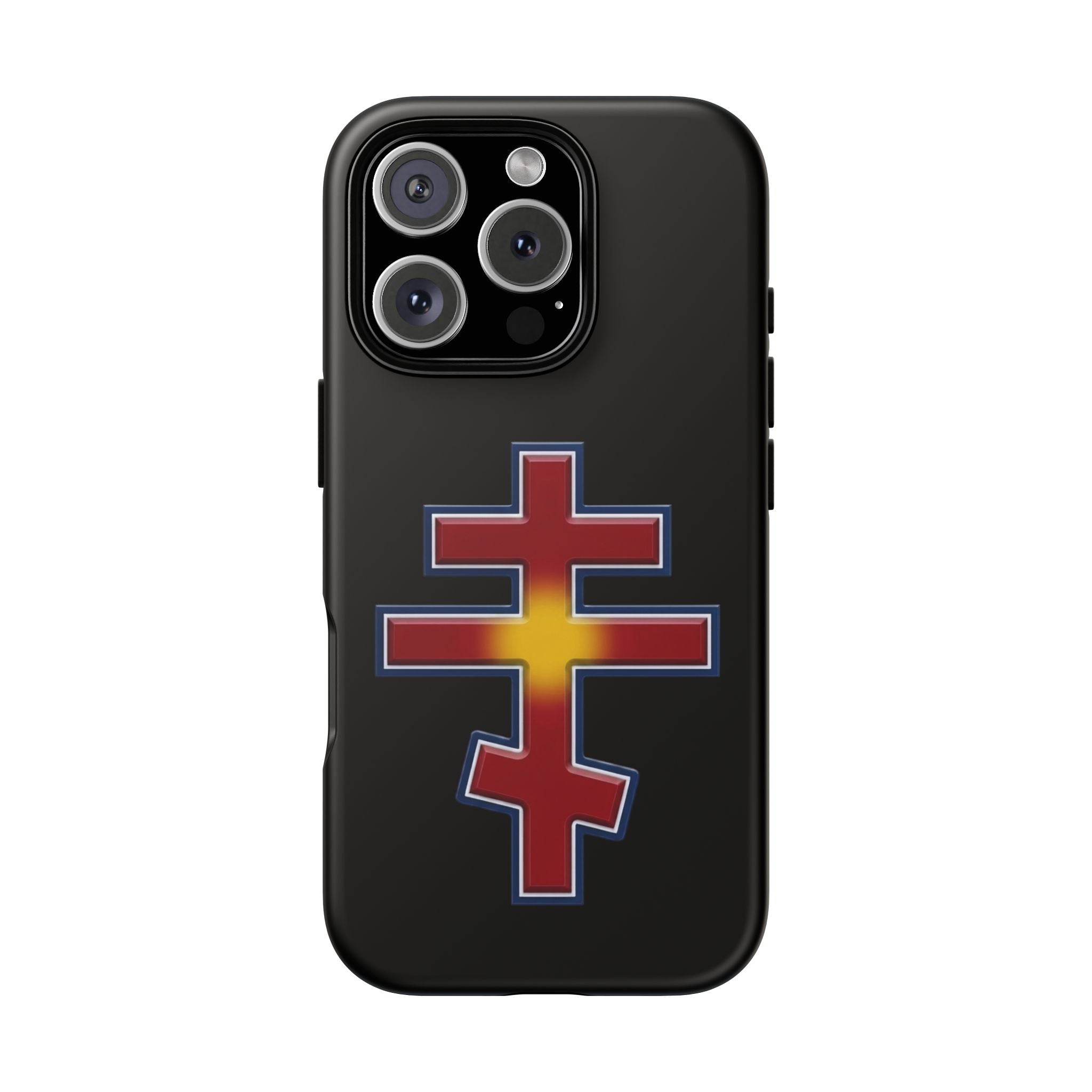 North Macedonian Orthodox Cross design on a matte phone case